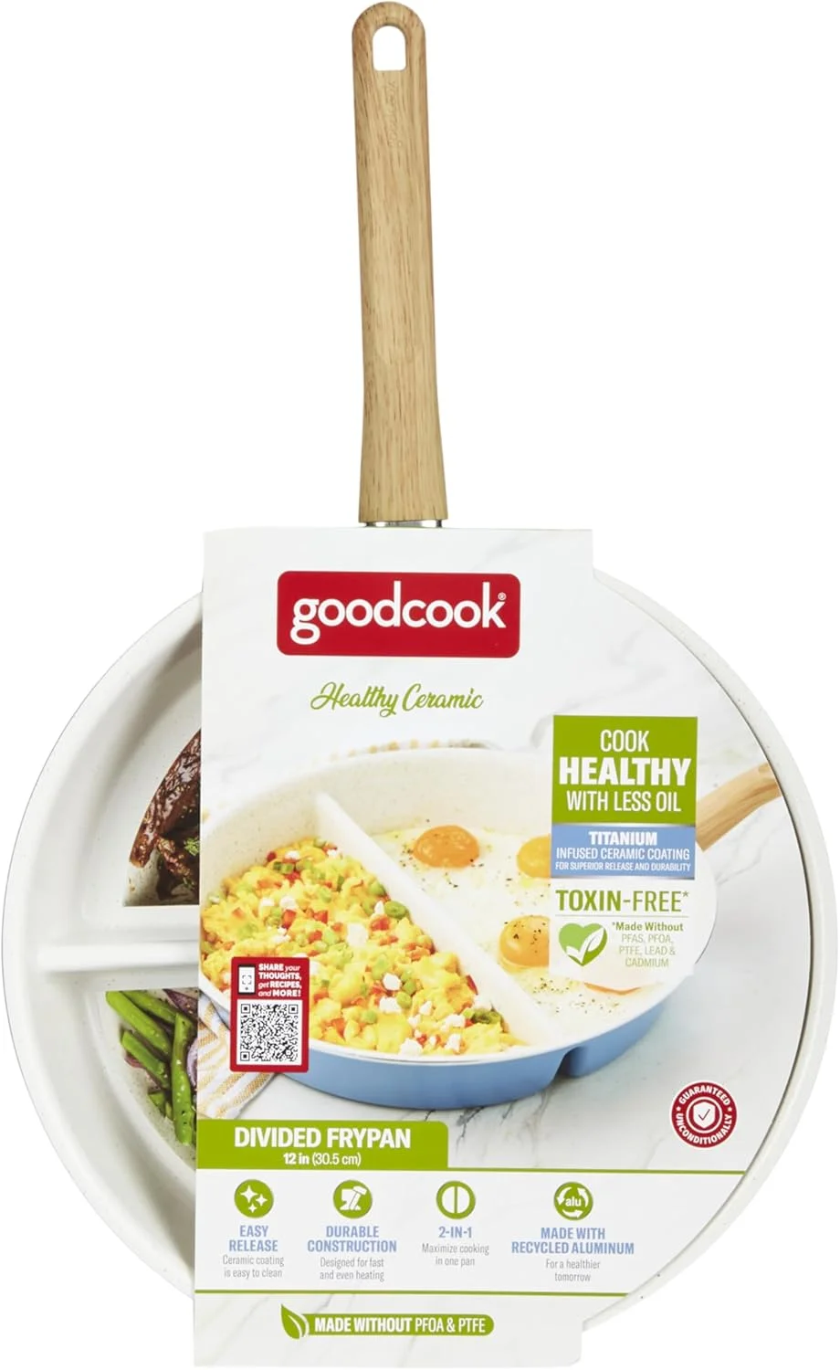 GoodCook Healthy Ceramic 12" Divided Skillet GoodCook Healthy Ceramic 12" Divided Skillet
