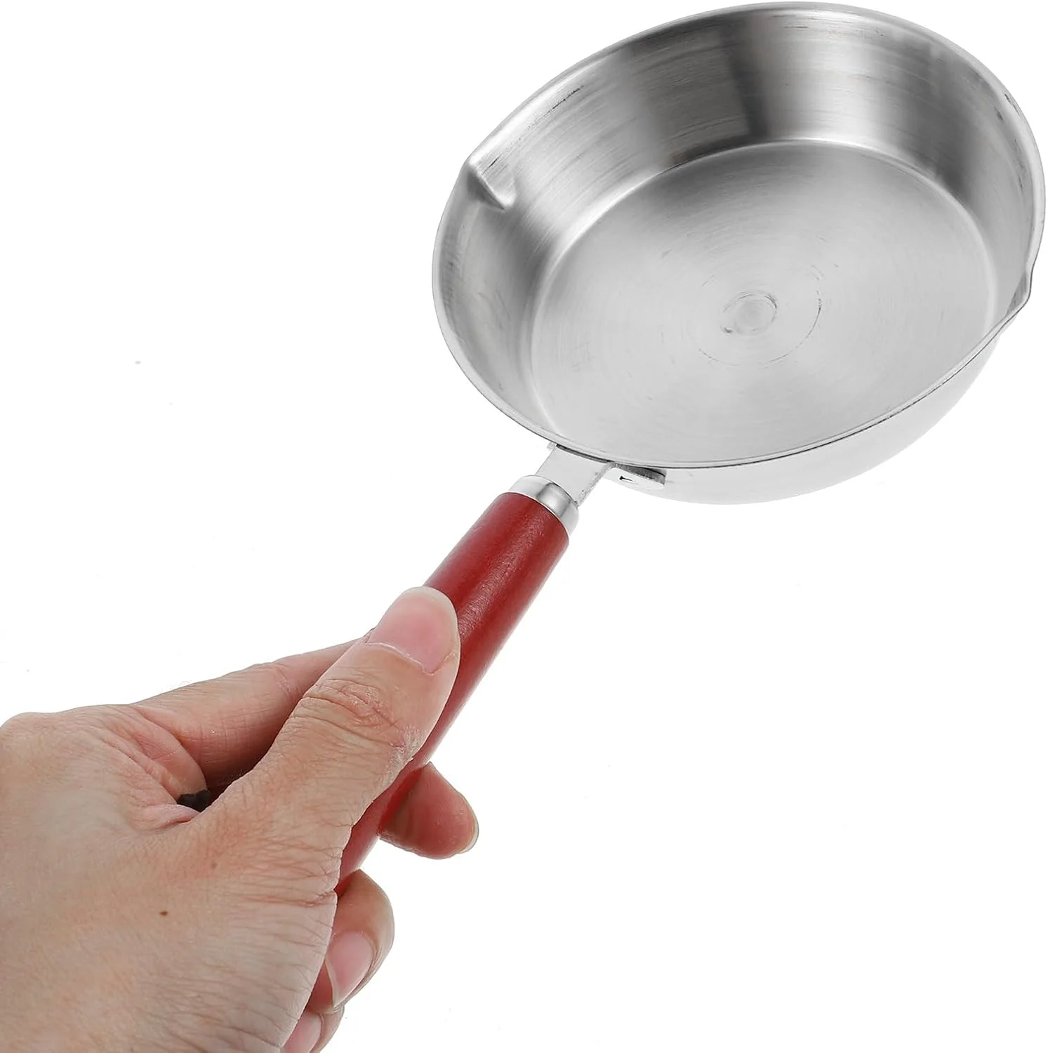 Garneck 5 تابه کوچک استیل ضد زنگ - تابه تخم مرغ استیل 304 - سطح پخت نچسب با دسته خنک برای املت، تخم مرغ و غذاهای کوچک 6 اینچی مناسب برای آشپزخانه Garneck 5 تابه کوچک استیل ضد زنگ - تابه تخم مرغ استیل 304 - سطح پخت نچسب با دسته خنک برای املت، تخم مرغ و غذاهای کوچک 6 اینچی مناسب برای آشپزخانه