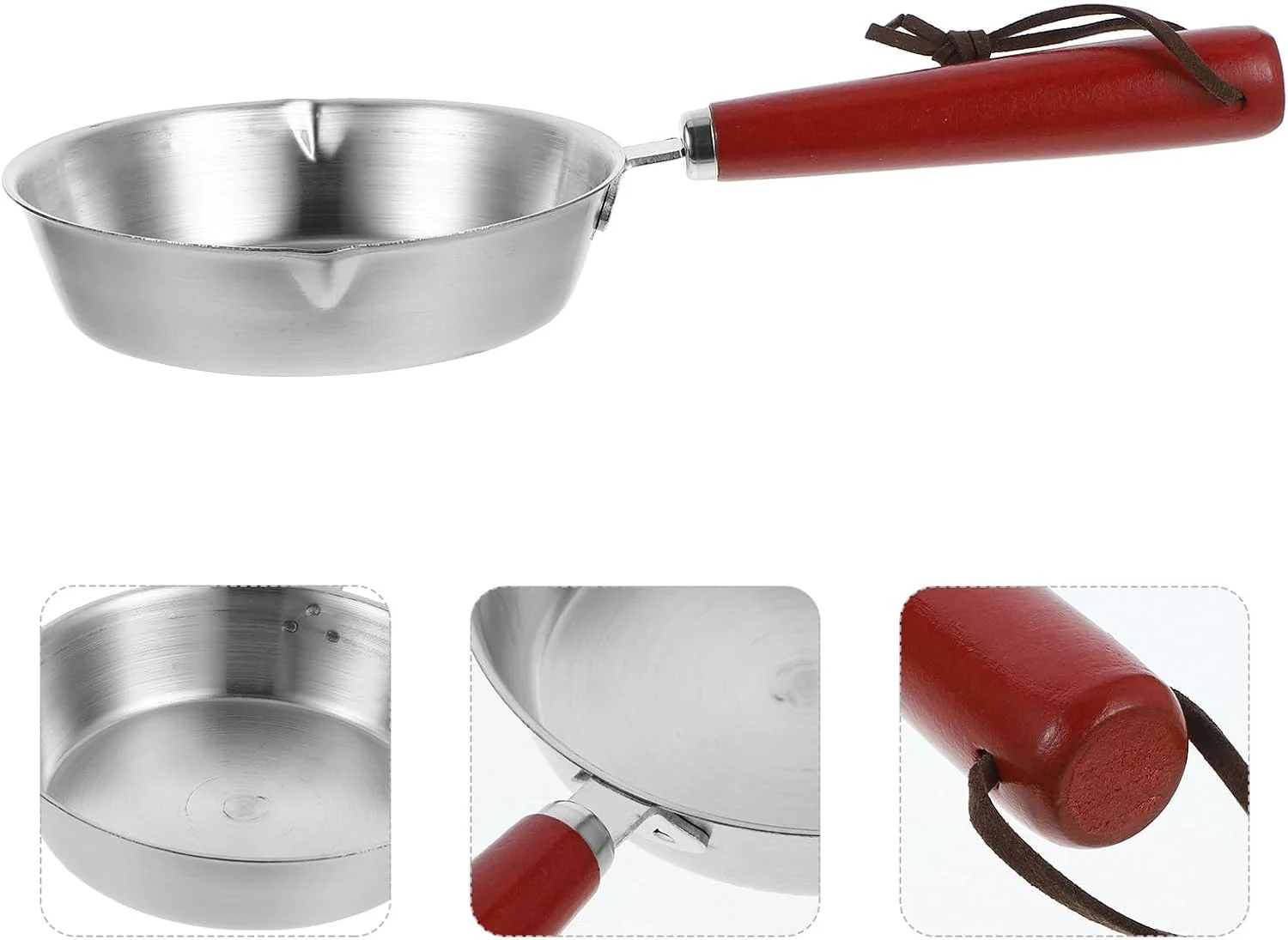 Garneck 5 تابه کوچک استیل ضد زنگ - تابه تخم مرغ استیل 304 - سطح پخت نچسب با دسته خنک برای املت، تخم مرغ و غذاهای کوچک 6 اینچی مناسب برای آشپزخانه Garneck 5 تابه کوچک استیل ضد زنگ - تابه تخم مرغ استیل 304 - سطح پخت نچسب با دسته خنک برای املت، تخم مرغ و غذاهای کوچک 6 اینچی مناسب برای آشپزخانه