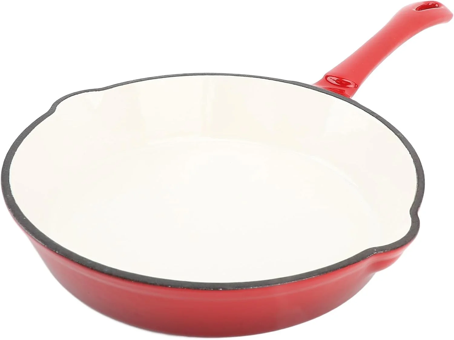 تابه گرد چدنی لعاب دار gernie، تابه نچسب با دسته بلند، تابه گریل برای پخت و پز و کمپینگ (16 سانتی متر) تابه گرد چدنی لعاب دار gernie، تابه نچسب با دسته بلند، تابه گریل برای پخت و پز و کمپینگ (16 سانتی متر)