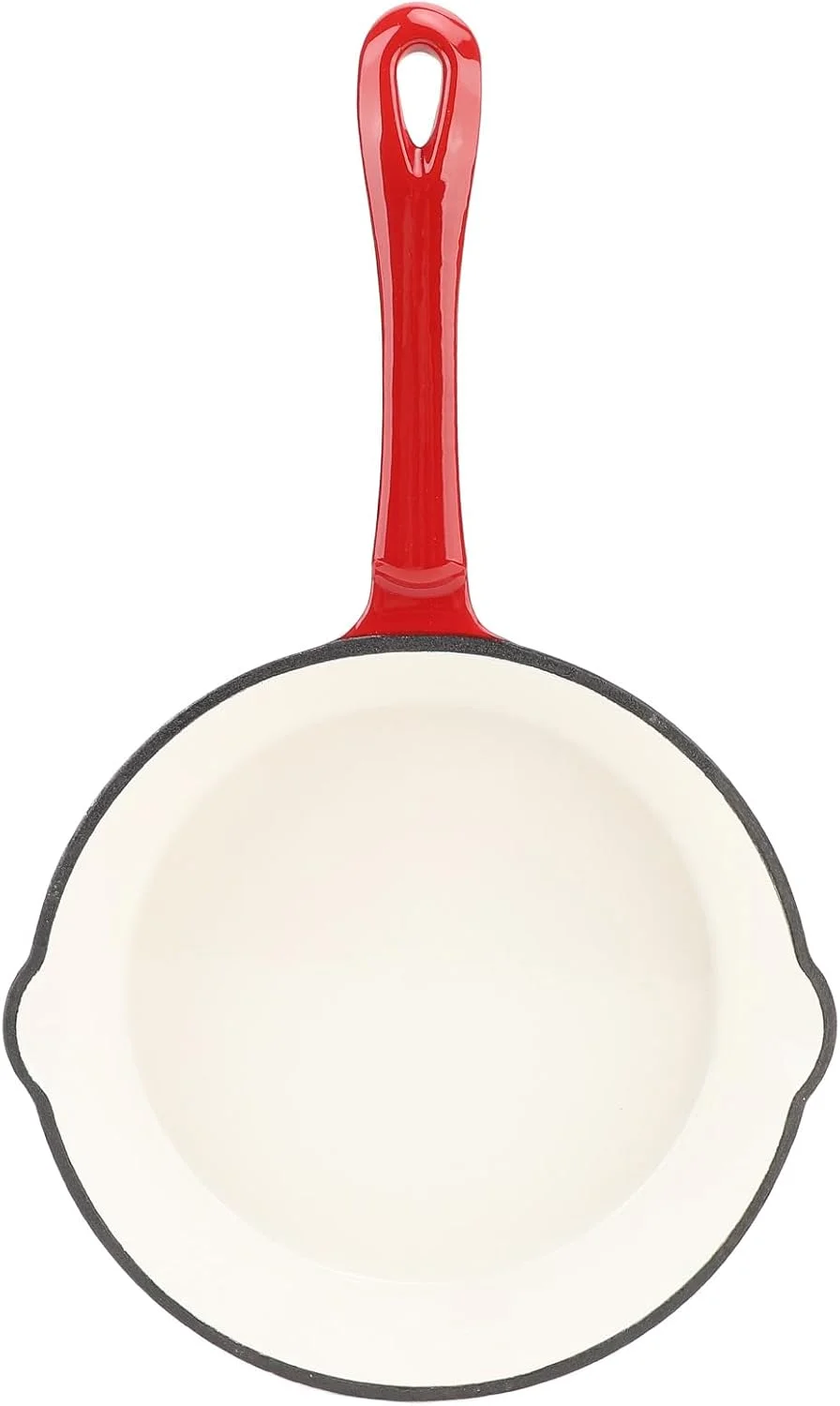 تابه گرد چدنی لعاب دار gernie، تابه نچسب با دسته بلند، تابه گریل برای پخت و پز و کمپینگ (16 سانتی متر) تابه گرد چدنی لعاب دار gernie، تابه نچسب با دسته بلند، تابه گریل برای پخت و پز و کمپینگ (16 سانتی متر)