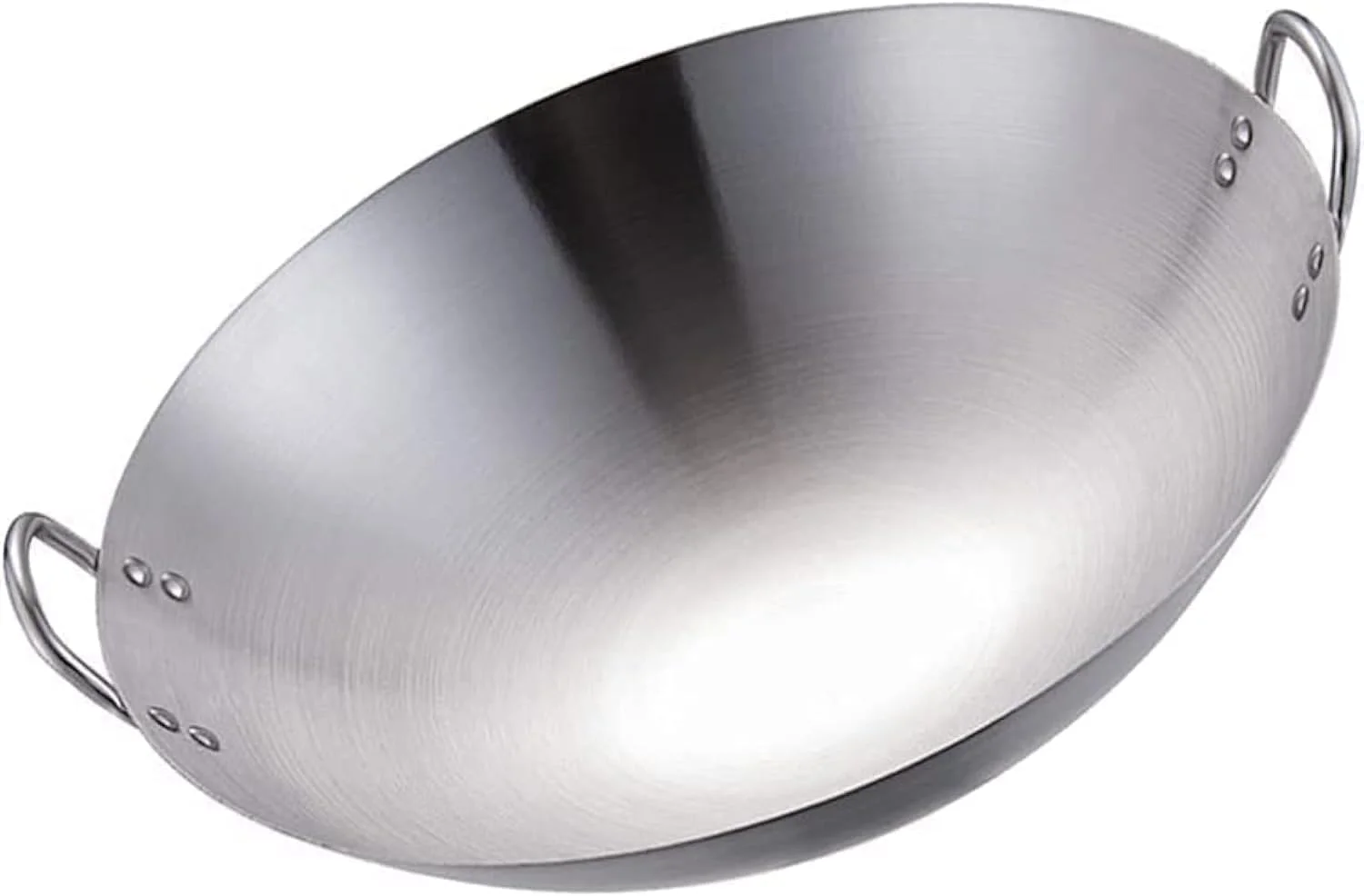 ECVV Stainless Steel Wok Pan Stir Fry Pan Deep Frying Wok Nonstick Frying Skillet with Double Handles Flat Bottom Wok Chinese Cooking Wok 30cm/11.81 inch ECVV Stainless Steel Wok Pan Stir Fry Pan Deep Frying Wok Nonstick Frying Skillet with Double Handles Flat Bottom Wok Chinese Cooking Wok 30cm/11.81 inch