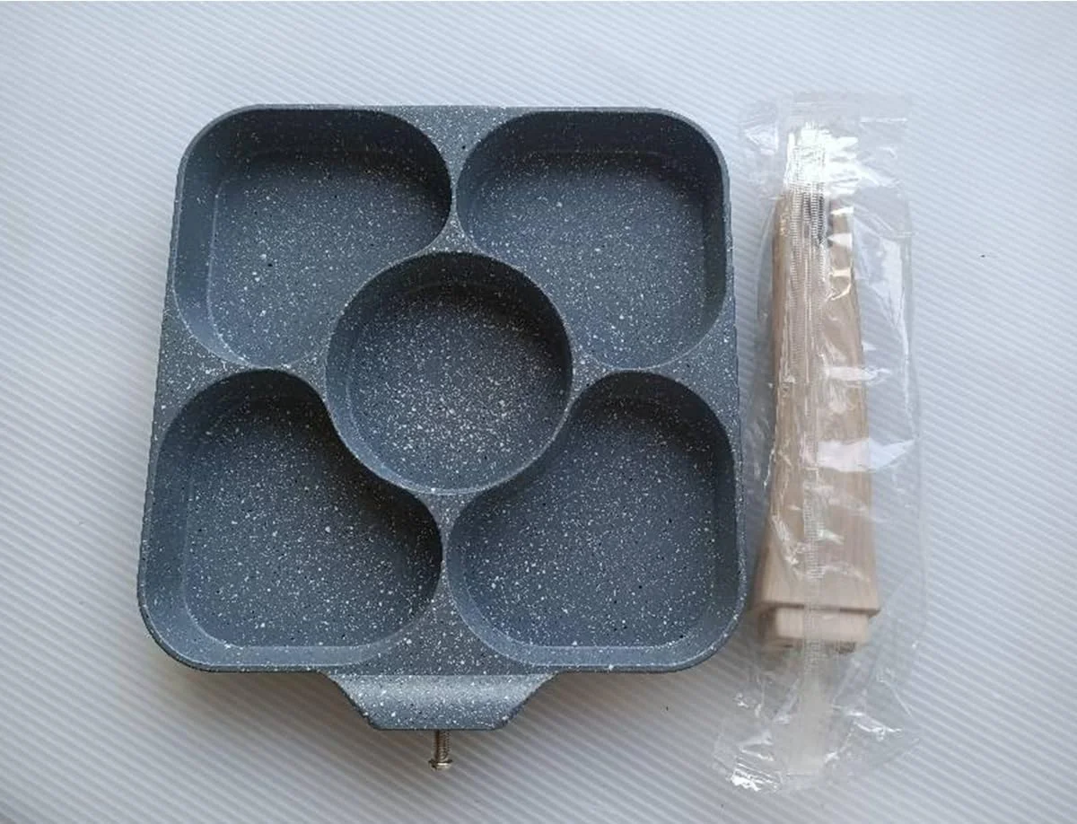 ECVV Aluminum Die Cast Heart Shaped Egg Pan Nonstick Granite Omelet Skillet Frying Pan Breakfast ECVV Aluminum Die Cast Heart Shaped Egg Pan Nonstick Granite Omelet Skillet Frying Pan Breakfast