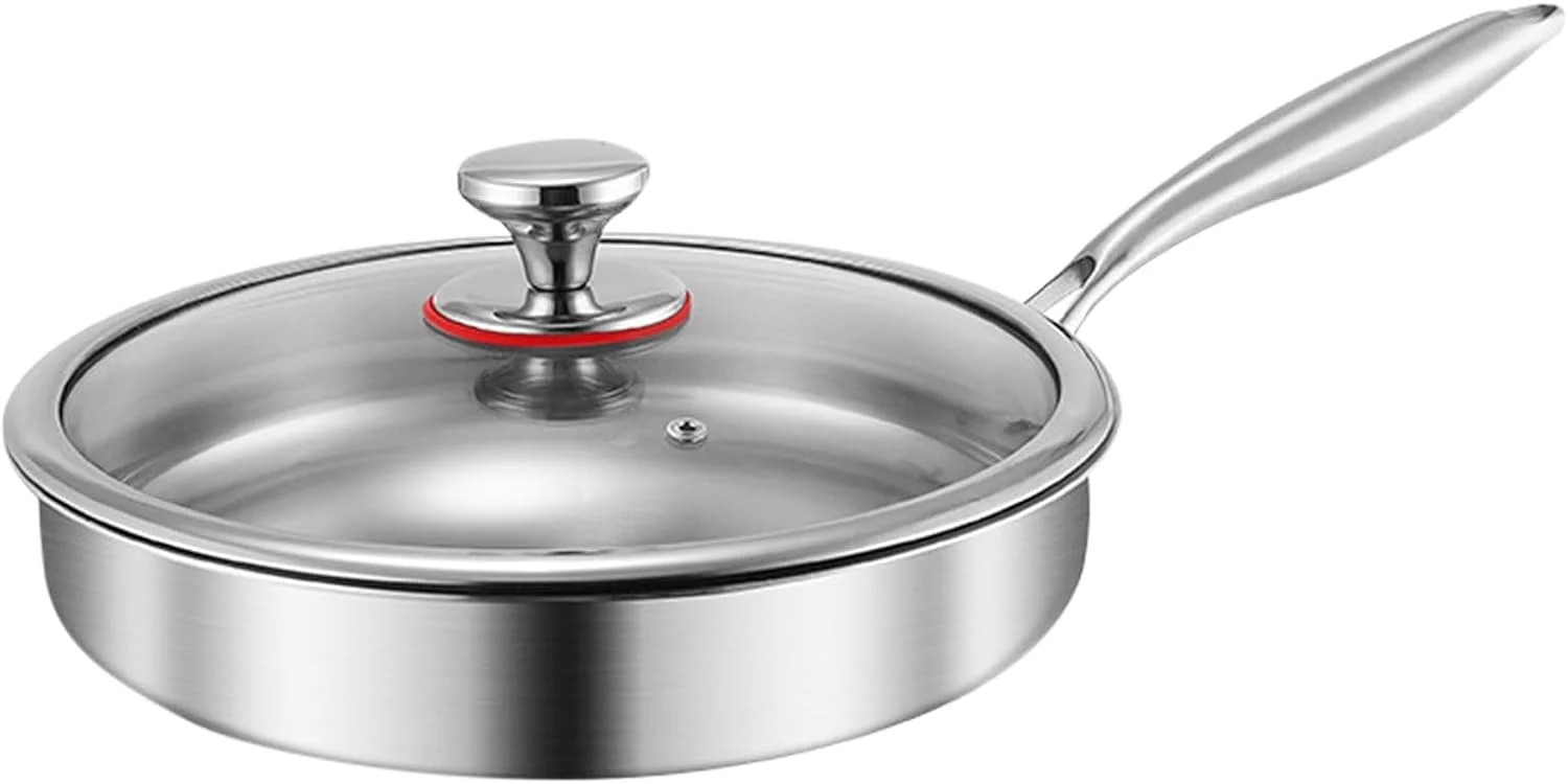 Fry Pan - Nonstick Frying Pan Skillet Titanium Alloy | Cooking Utensils Skillet Pots with Lid for Electric Induction Cooktop Home Kitchen Camping Restaurant