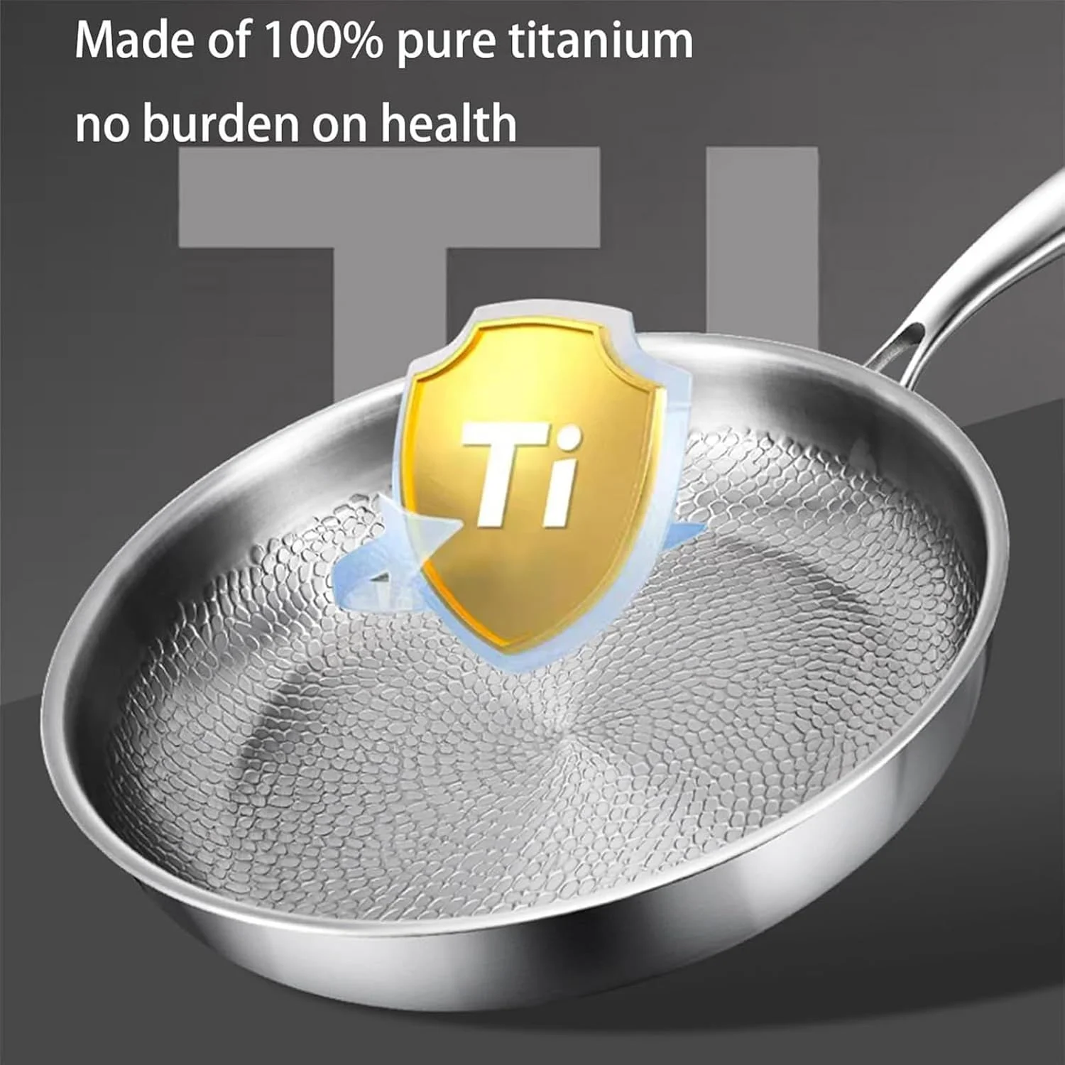 Titanium Pans for Cooking - Skillets and Frying Pans - Nonstick Skillet Griddle Tableware for Daily Use Dorm Apartment Kitchen Restaurant Hotel Camping