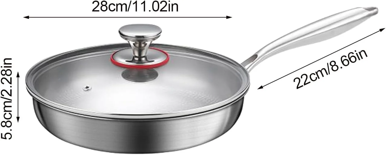 Nonstick Frying Pan,Outdoor Camping Skillet | Nonstick Skillet with Lid for Daily Use Camping Hotel Restaurant Kitchen Apartment Nonstick Frying Pan,Outdoor Camping Skillet | Nonstick Skillet with Lid for Daily Use Camping Hotel Restaurant Kitchen Apartment