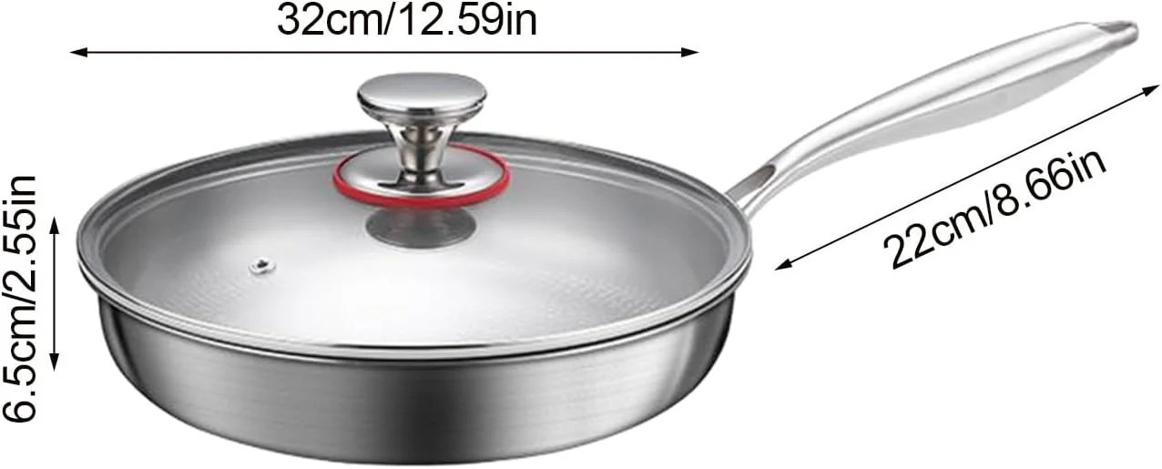 Titanium Pans for Cooking - Skillets and Frying Pans - Nonstick Skillet Griddle Tableware for Daily Use Dorm Apartment Kitchen Restaurant Hotel Camping