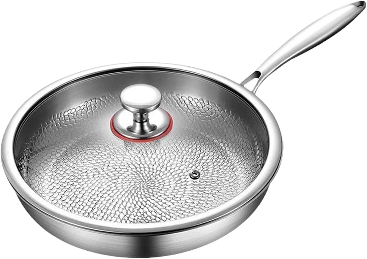 Titanium Pans for Cooking - Skillets and Frying Pans - Nonstick Skillet Griddle Tableware for Daily Use Dorm Apartment Kitchen Restaurant Hotel Camping