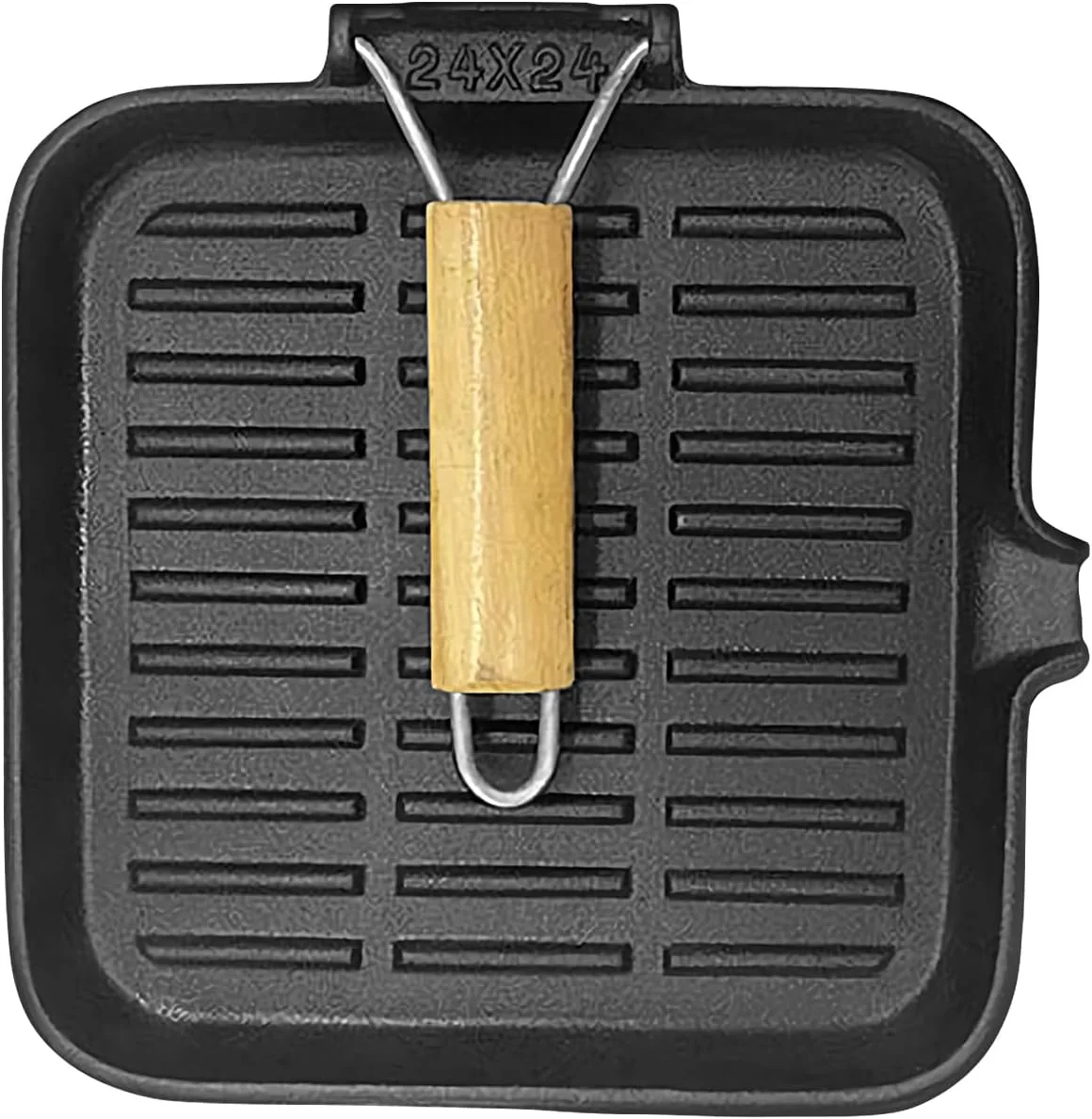 Iron Frying Pan | Non-Stick Griddle Pan | Cast Iron Skillet with Foldable Handle for Cooking Baking Grilling Kitchen Stove Oven Outdoors Campfire