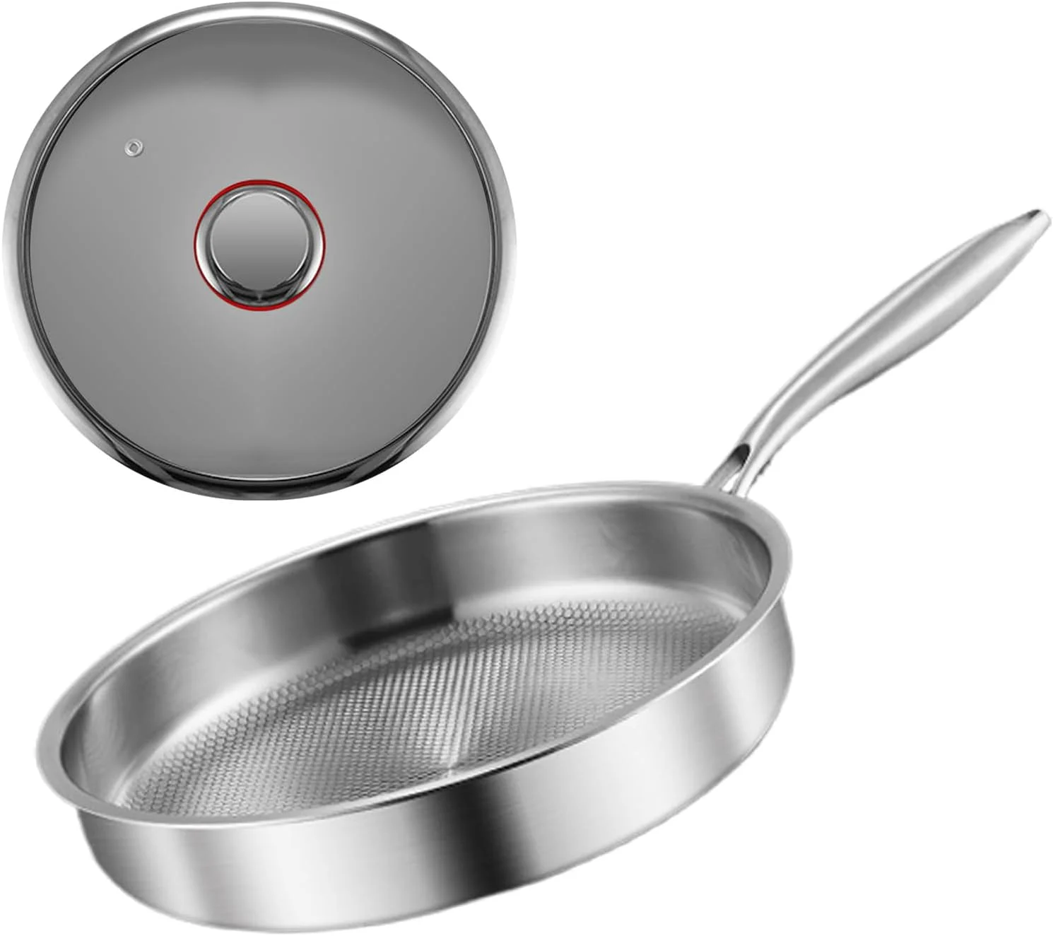 Fry Pan - Nonstick Frying Pan Skillet Titanium Alloy | Cooking Utensils Skillet Pots with Lid for Electric Induction Cooktop Home Kitchen Camping Restaurant