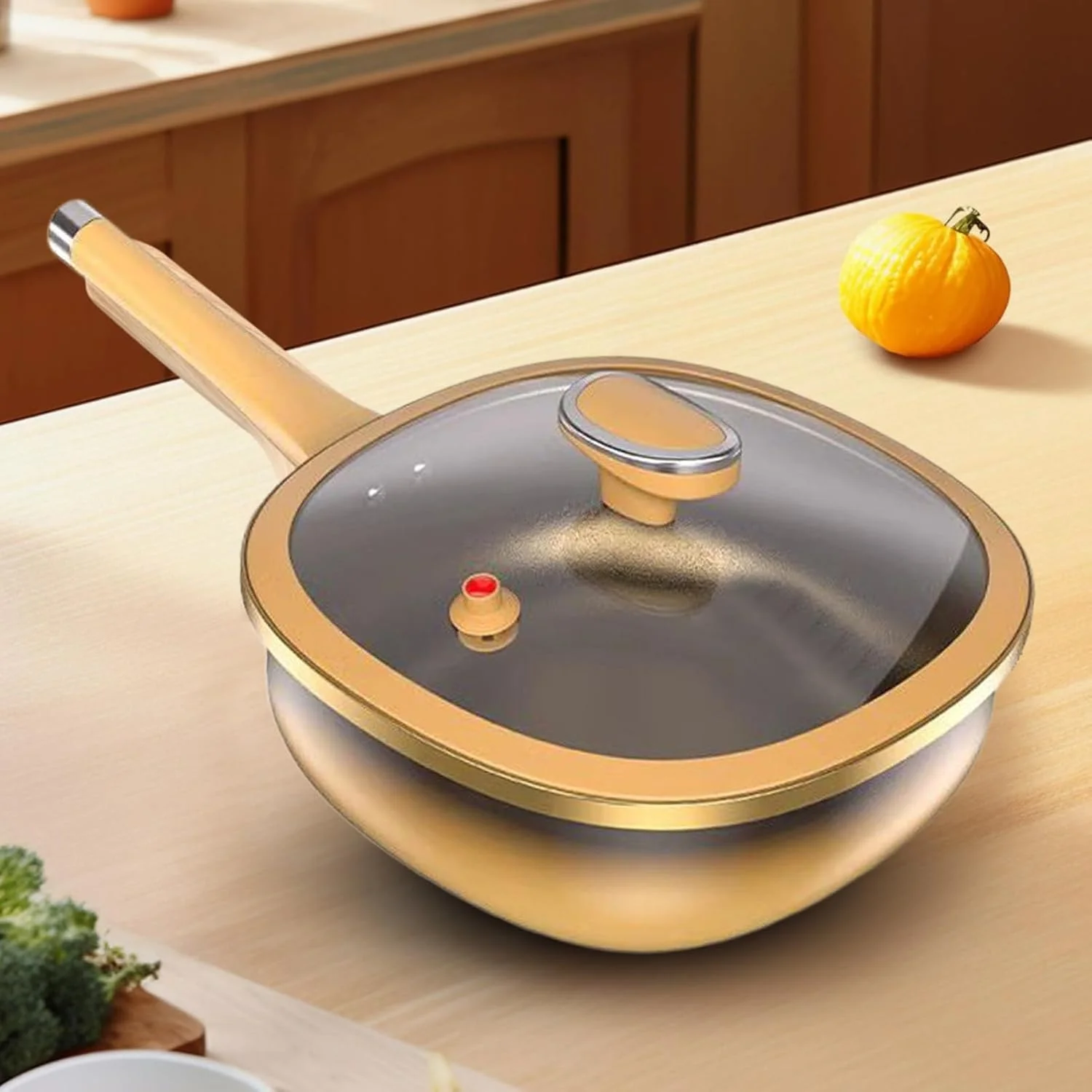 تابه سرخ کردنی | تابه نچسب با درب | تابه آشپزی برای اجاق القایی برقی، خانه، رستوران، آپارتمان، کمپینگ، کباب کردن، پخت و پز