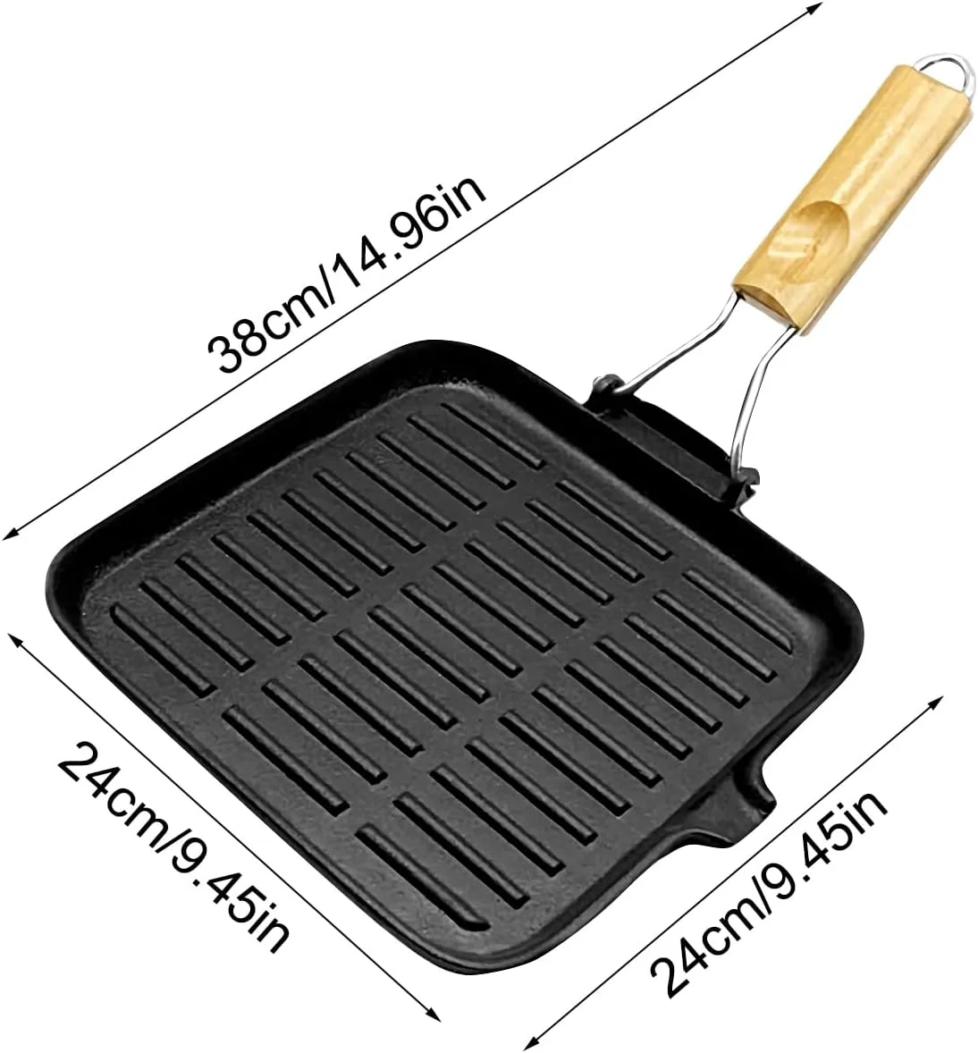 Cast Iron Pan,Griddle Pan for Baking - Multifunctional Cast Iron Skillet for Kitchen Stove Oven Campfire Grilling Cooking Camping Outdoors Cast Iron Pan,Griddle Pan for Baking - Multifunctional Cast Iron Skillet for Kitchen Stove Oven Campfire Grilling Cooking Camping Outdoors