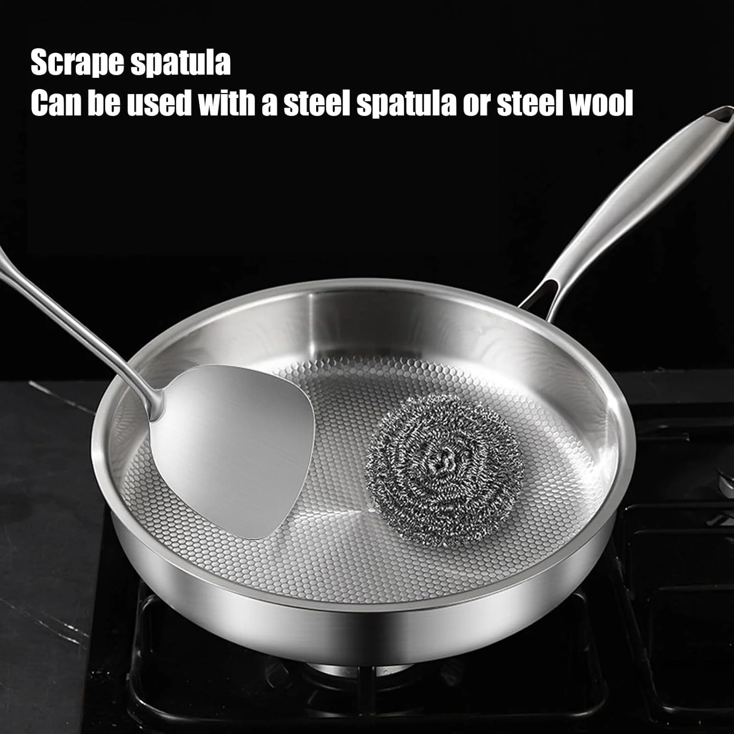 تابه های نچسب، تابه نچسب آلیاژ تیتانیوم، قابلمه و تابه با درب برای آشپزخانه، اجاق گاز القایی، مناسب برای پخت تخم مرغ، املت، پنکیک، آپارتمان و رستوران