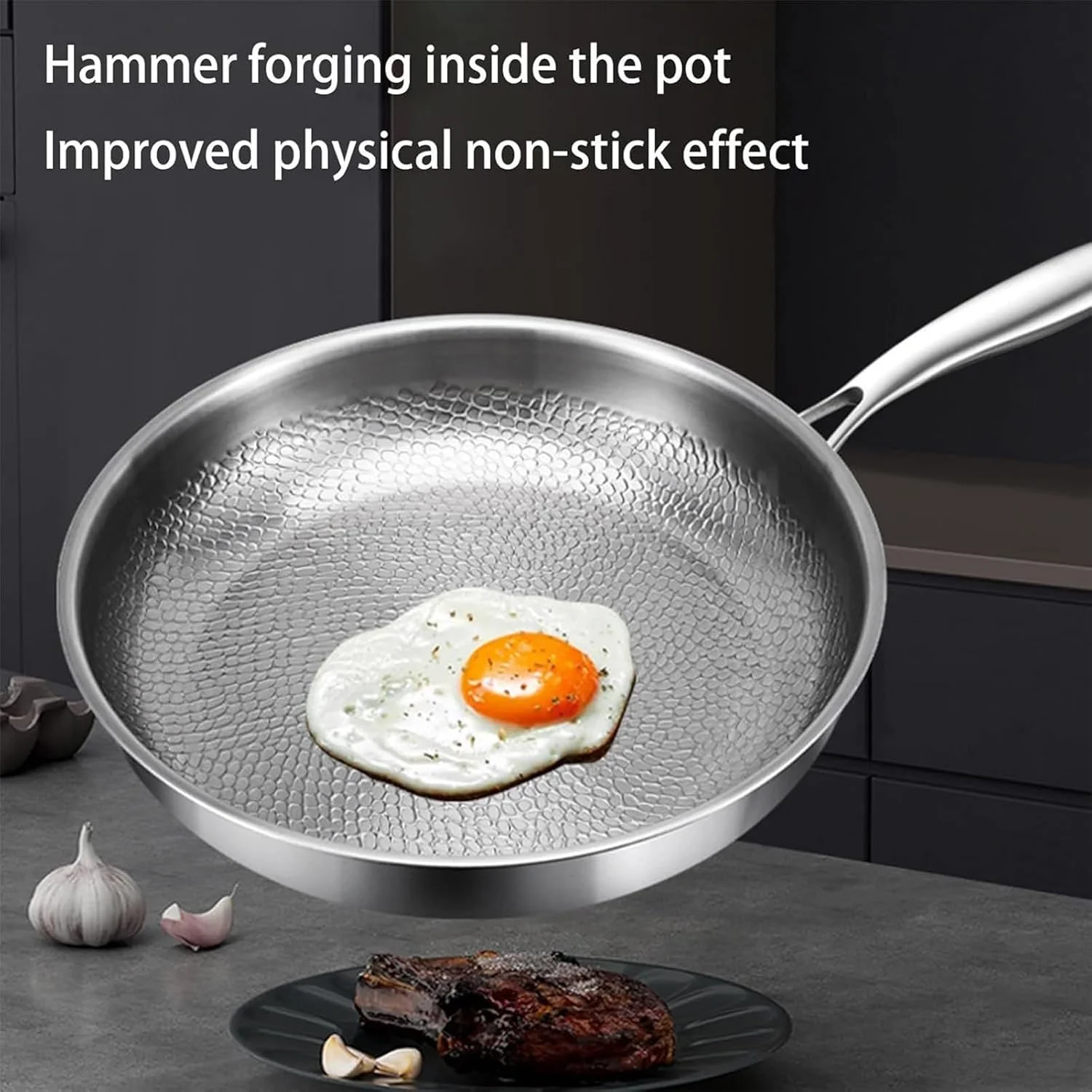 Titanium Hammered Pan,Outdoor Camping Skillet | Nonstick Skillet Griddle Tableware for Daily Use Dorm Apartment Kitchen Restaurant Hotel Camping Titanium Hammered Pan,Outdoor Camping Skillet | Nonstick Skillet Griddle Tableware for Daily Use Dorm Apartment Kitchen Restaurant Hotel Camping