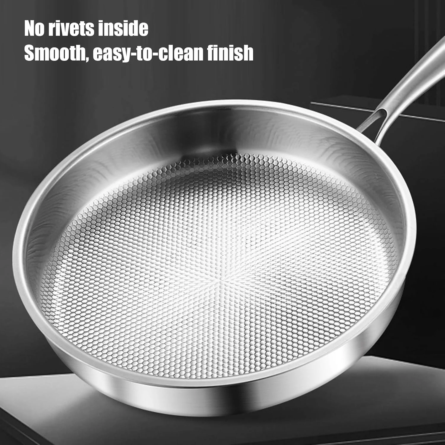 Fry Pan,Nonstick Frying Pan Skillet Titanium Alloy | Cooking Utensils Skillet Pots with Lid for Electric Induction Cooktop Home Kitchen Camping Restaurant