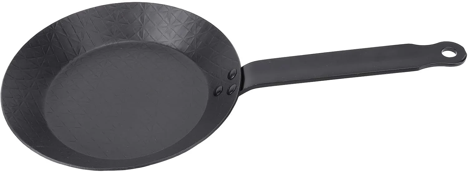 تابه استیک GLOGLOW، تابه چند منظوره قابل حمل و سبک وزن از جنس فولاد کربنی با حرارت یکنواخت، تابه املت نچسب آسان، تابه استیک مناسب برای اجاق گاز و اجاق القایی (S 10x7x4cm)