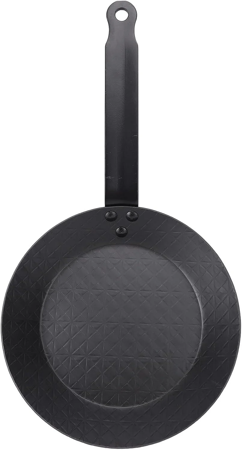 تابه استیک GLOGLOW، تابه چند منظوره قابل حمل و سبک وزن از جنس فولاد کربنی با حرارت یکنواخت، تابه املت نچسب آسان، تابه استیک مناسب برای اجاق گاز و اجاق القایی (S 10x7x4cm)