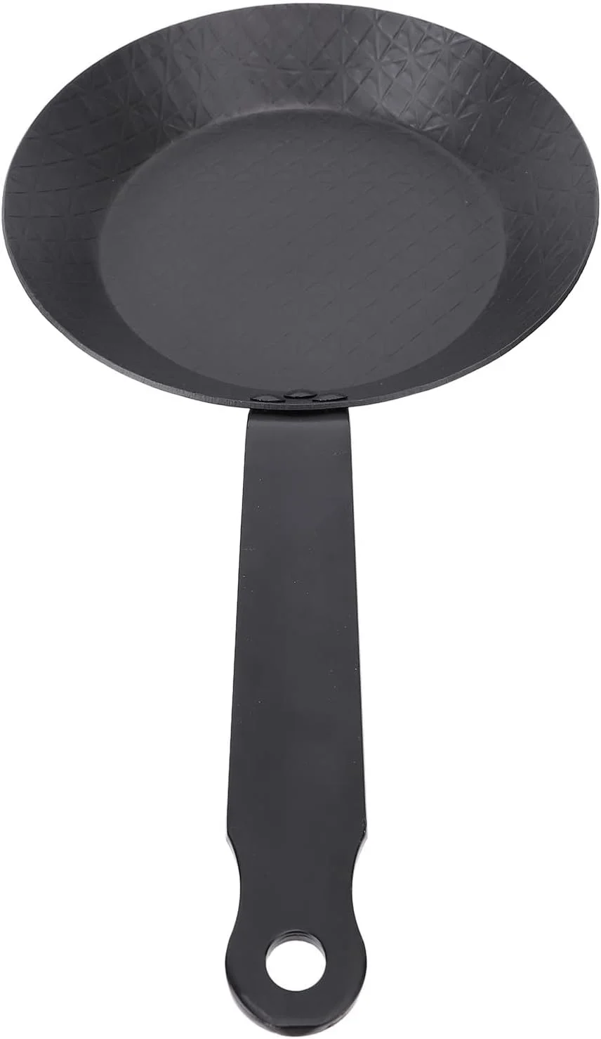 تابه استیک GLOGLOW، تابه چند منظوره قابل حمل و سبک وزن از جنس فولاد کربنی با حرارت یکنواخت، تابه املت نچسب آسان، تابه استیک مناسب برای اجاق گاز و اجاق القایی (S 10x7x4cm)