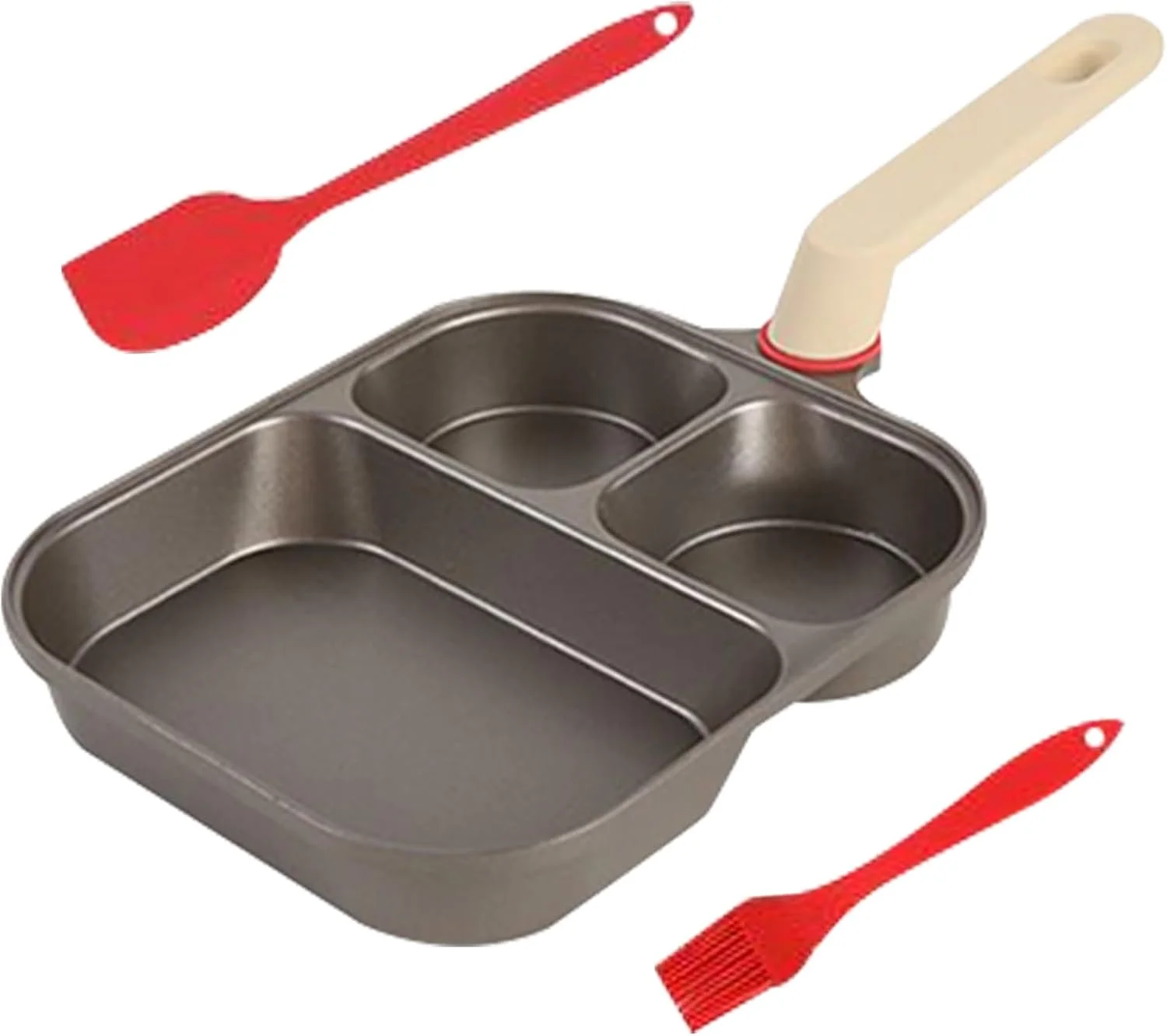 تابه نچسب تخم مرغ، تابه پنکیک صبحانه 3 فنجانی با کاردک و برس روغن | تابه تخم مرغ با دسته ارگونومیک برای پخت پنکیک، تهیه ساندویچ و آماده سازی وعده صبحگاهی مناسب برای سرآشپز و خانه تابه نچسب تخم مرغ، تابه پنکیک صبحانه 3 فنجانی با کاردک و برس روغن | تابه تخم مرغ با دسته ارگونومیک برای پخت پنکیک، تهیه ساندویچ و آماده سازی وعده صبحگاهی مناسب برای سرآشپز و خانه