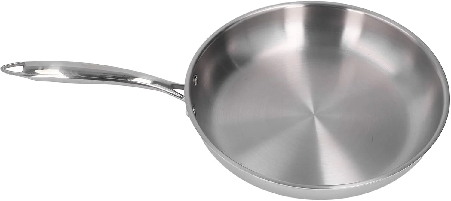 تابه استیل ضد زنگ DNEI، ضخیم، بدون پوشش، با کاربرد گسترده، تابه استیل ضد زنگ 3 لایه (30 سانتی متر)