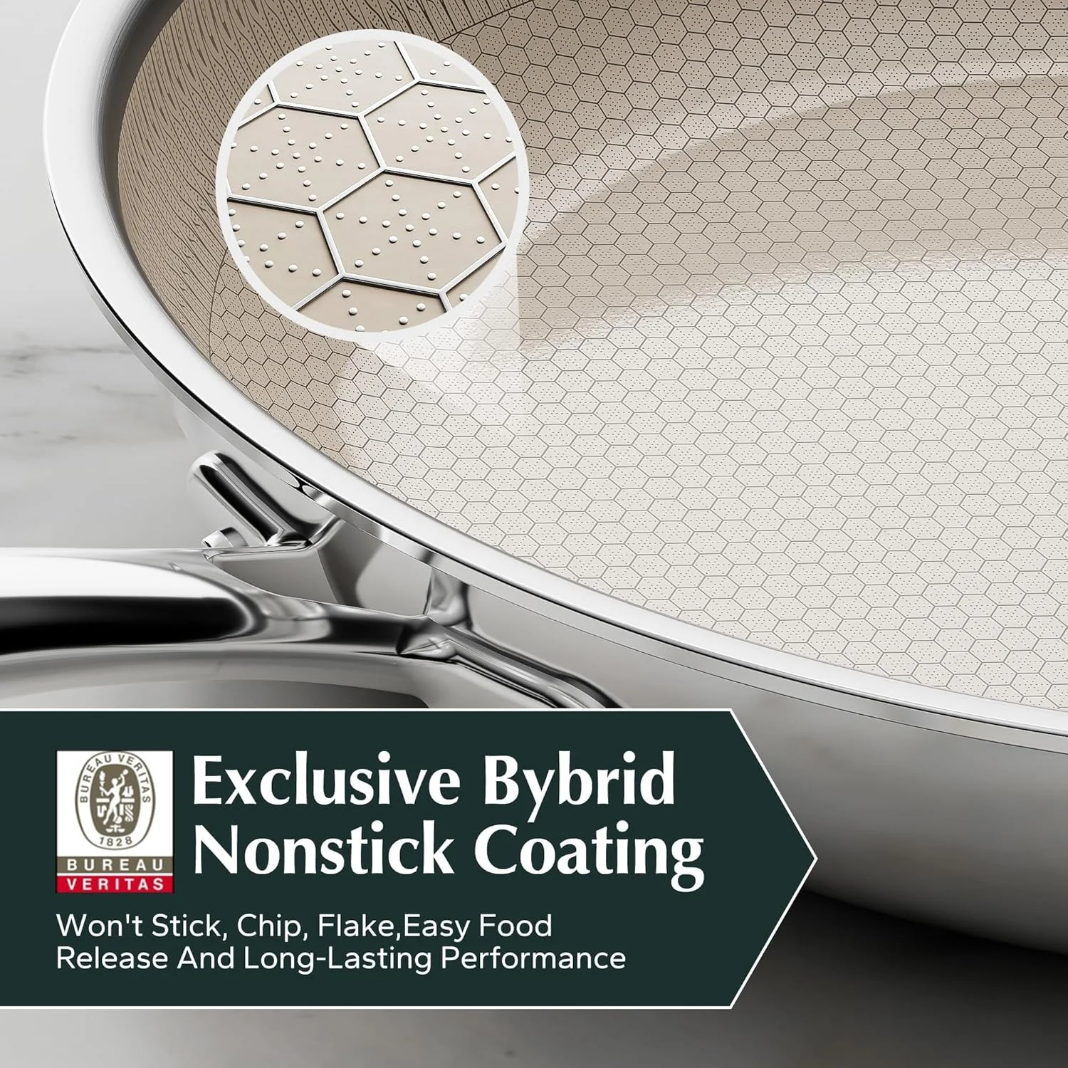 ست ماهیتابه نچسب هیبریدی Redchef، سایز 24 و 28 سانتی متر، مجموعه 2 عددی، ماهیتابه سرامیکی استیل سه لایه با دسته خنک، غیر سمی، قابل شستشو در ماشین ظرفشویی، سازگار با تمام اجاق گازها (بژ) ست ماهیتابه نچسب هیبریدی Redchef، سایز 24 و 28 سانتی متر، مجموعه 2 عددی، ماهیتابه سرامیکی استیل سه لایه با دسته خنک، غیر سمی، قابل شستشو در ماشین ظرفشویی، سازگار با تمام اجاق گازها (بژ)