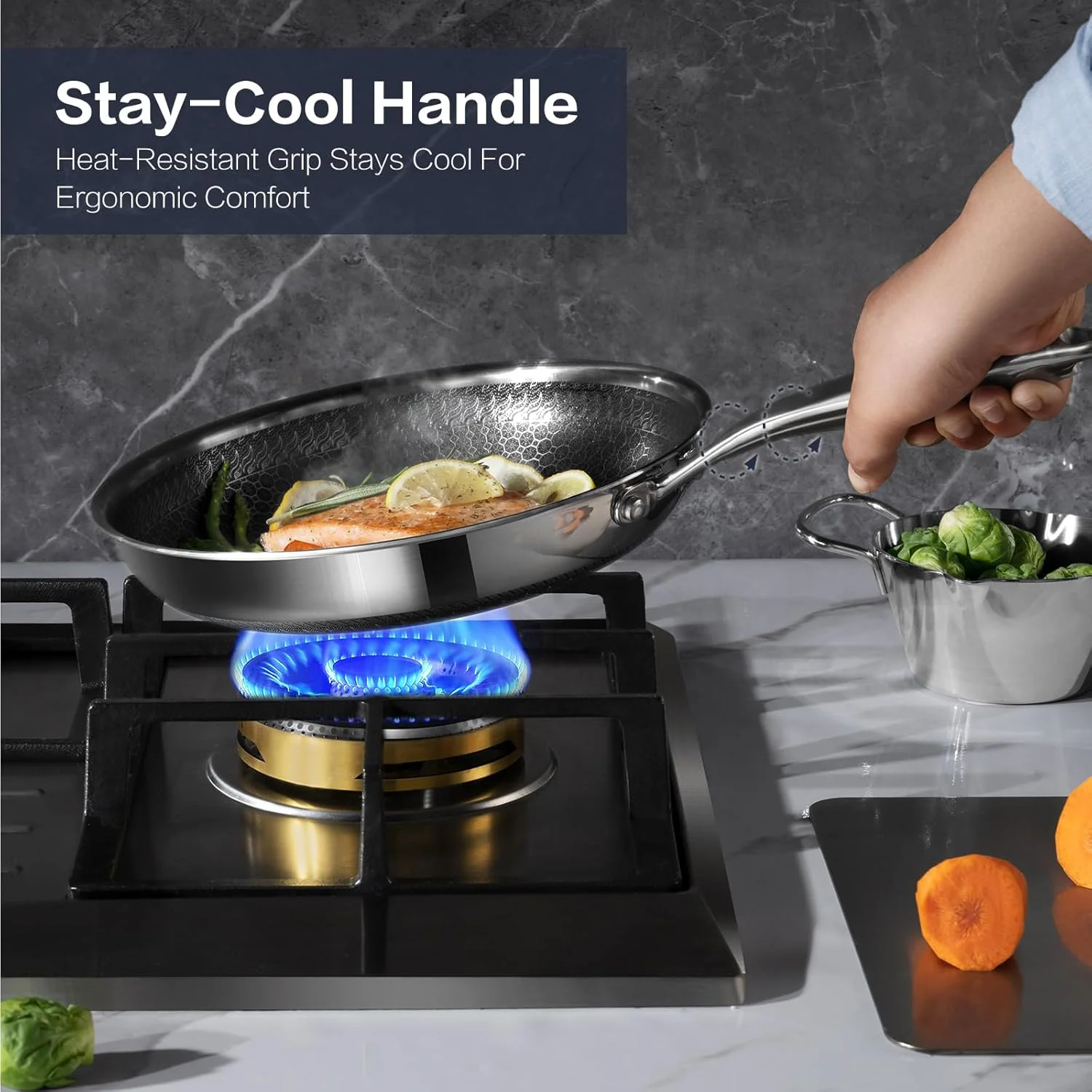 تابه های نچسب با درب، مجموعه تابه استیل 8/10/12 اینچی با سطح لانه زنبوری، سازگار با اجاق های القایی، قابل استفاده در فر و ماشین ظرفشویی، ست ظروف پخت و پز بدون PFAS (استیل ضد زنگ، تابه 6 تکه) تابه های نچسب با درب، مجموعه تابه استیل 8/10/12 اینچی با سطح لانه زنبوری، سازگار با اجاق های القایی، قابل استفاده در فر و ماشین ظرفشویی، ست ظروف پخت و پز بدون PFAS (استیل ضد زنگ، تابه 6 تکه)