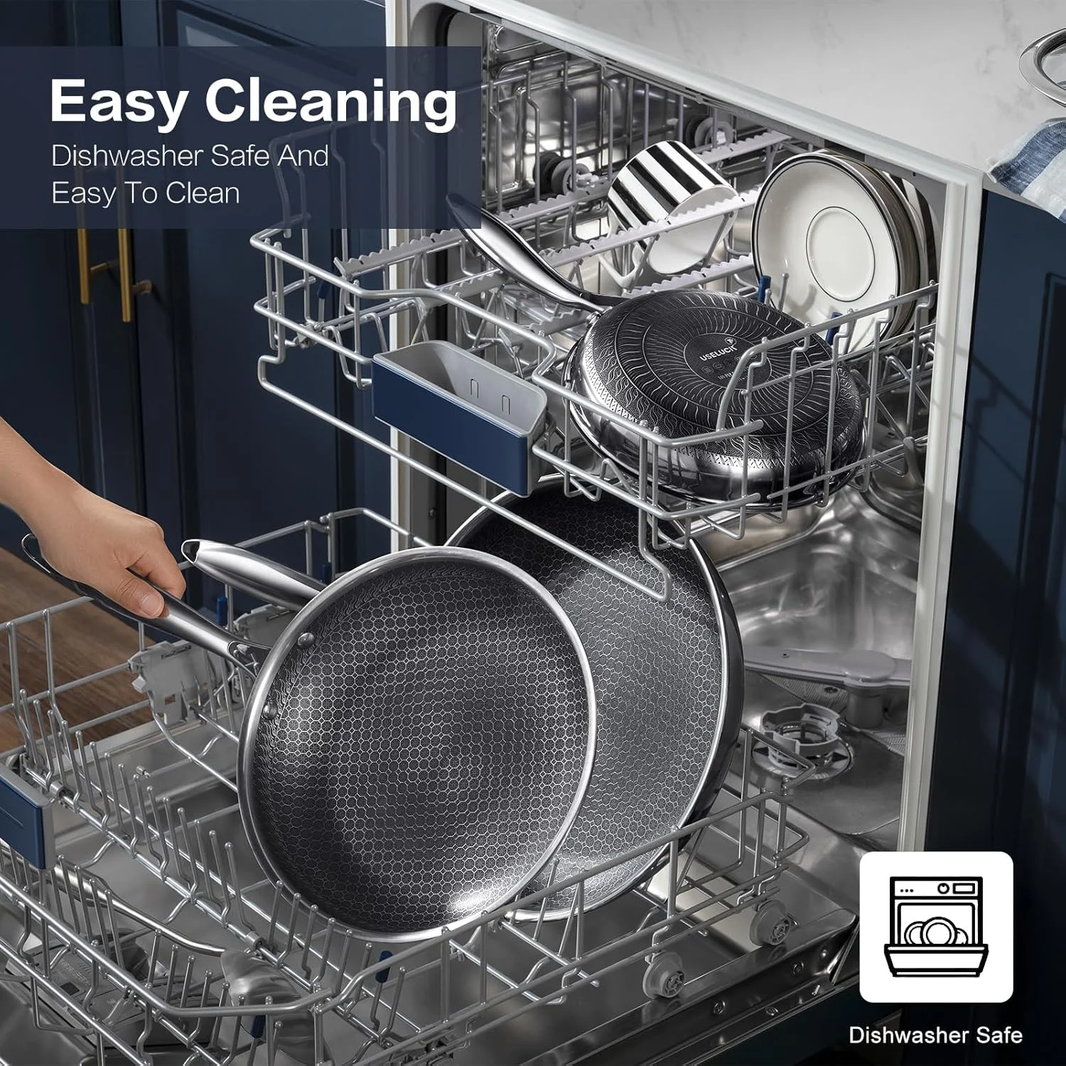 تابه های نچسب با درب، مجموعه تابه استیل 8/10/12 اینچی با سطح لانه زنبوری، سازگار با اجاق های القایی، قابل استفاده در فر و ماشین ظرفشویی، ست ظروف پخت و پز بدون PFAS (استیل ضد زنگ، تابه 6 تکه) تابه های نچسب با درب، مجموعه تابه استیل 8/10/12 اینچی با سطح لانه زنبوری، سازگار با اجاق های القایی، قابل استفاده در فر و ماشین ظرفشویی، ست ظروف پخت و پز بدون PFAS (استیل ضد زنگ، تابه 6 تکه)