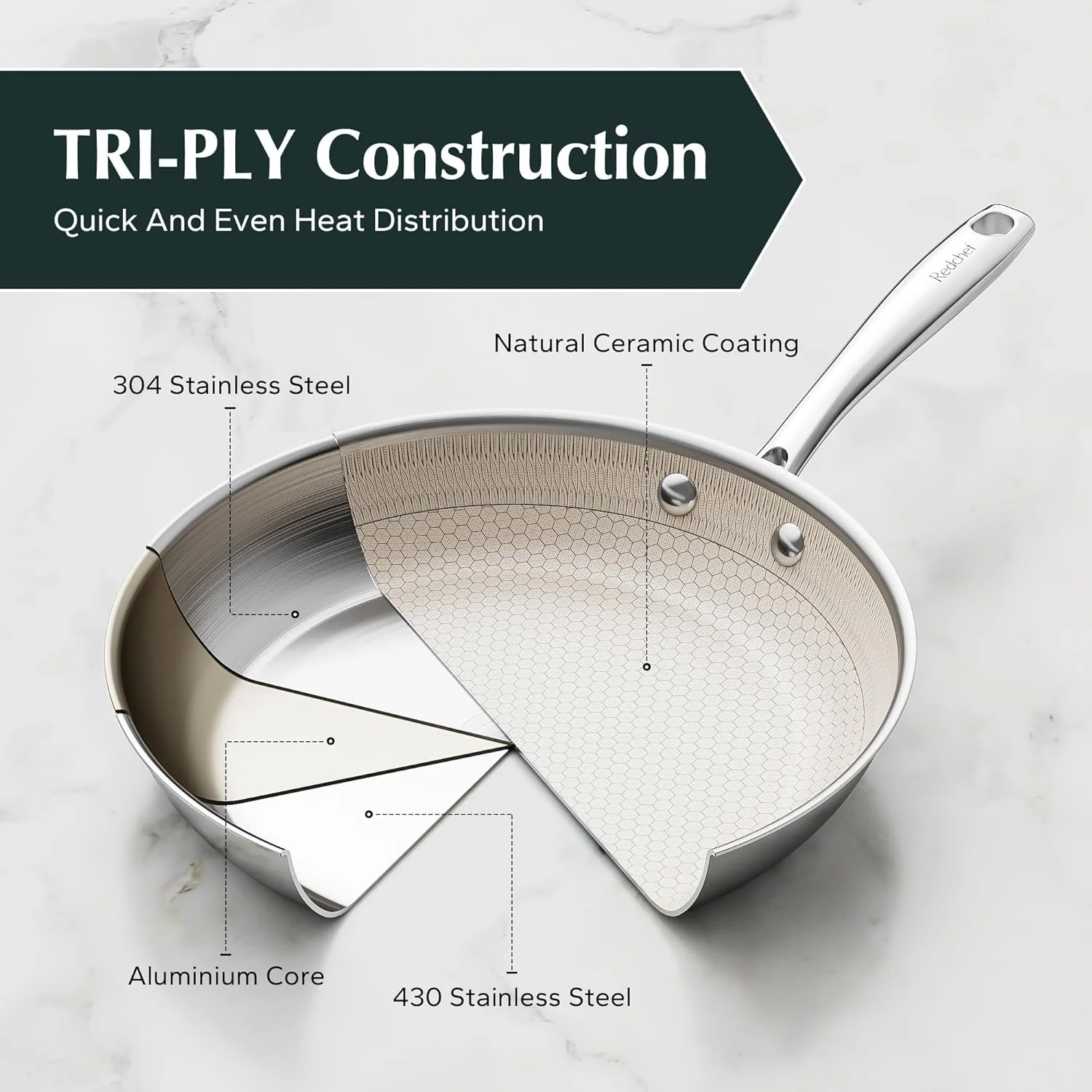 ست ماهیتابه نچسب هیبریدی Redchef، سایز 24 و 28 سانتی متر، مجموعه 2 عددی، ماهیتابه سرامیکی استیل سه لایه با دسته خنک، غیر سمی، قابل شستشو در ماشین ظرفشویی، سازگار با تمام اجاق گازها (بژ) ست ماهیتابه نچسب هیبریدی Redchef، سایز 24 و 28 سانتی متر، مجموعه 2 عددی، ماهیتابه سرامیکی استیل سه لایه با دسته خنک، غیر سمی، قابل شستشو در ماشین ظرفشویی، سازگار با تمام اجاق گازها (بژ)