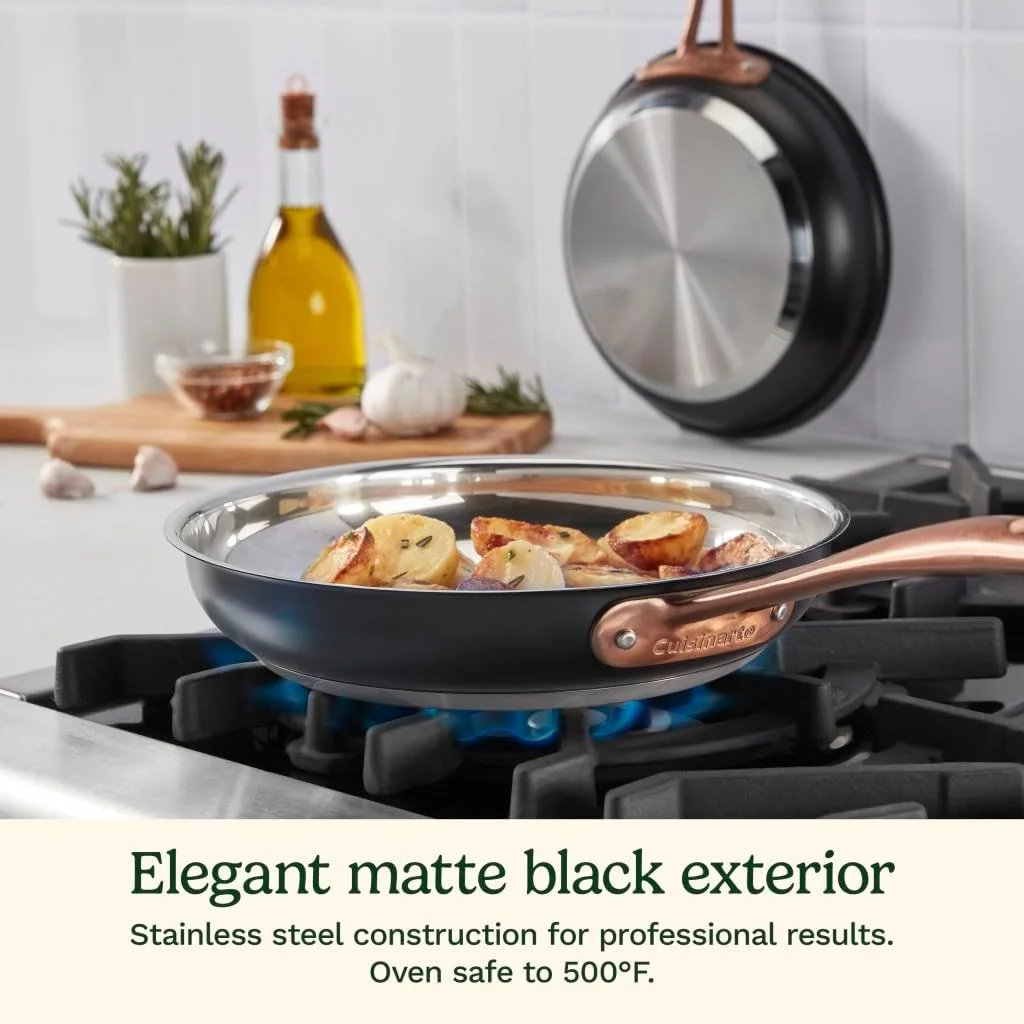 ست تابه دو تکه مشکی مات Cuisinart Elegance، شامل تابه های 8 و 10 اینچی