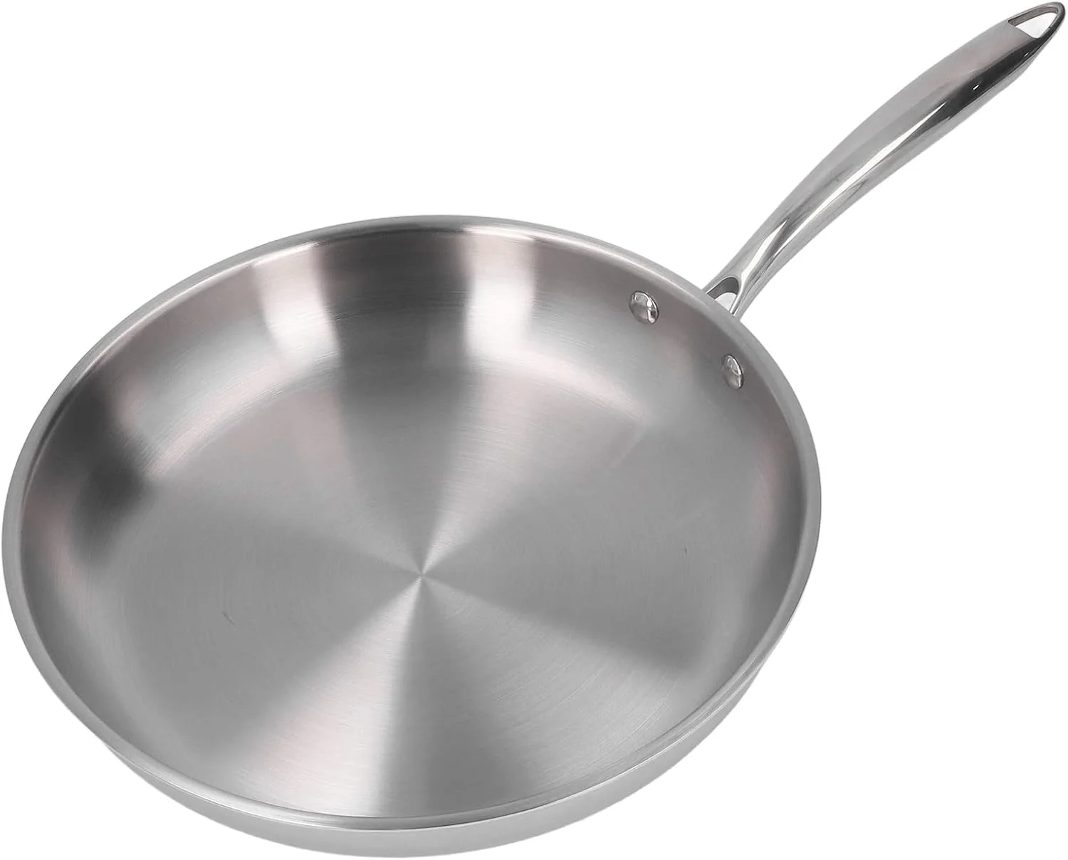 تابه استیل ضد زنگ DNEI، ضخیم، بدون پوشش، با کاربرد گسترده، تابه استیل ضد زنگ 3 لایه (30 سانتی متر) تابه استیل ضد زنگ DNEI، ضخیم، بدون پوشش، با کاربرد گسترده، تابه استیل ضد زنگ 3 لایه (30 سانتی متر)