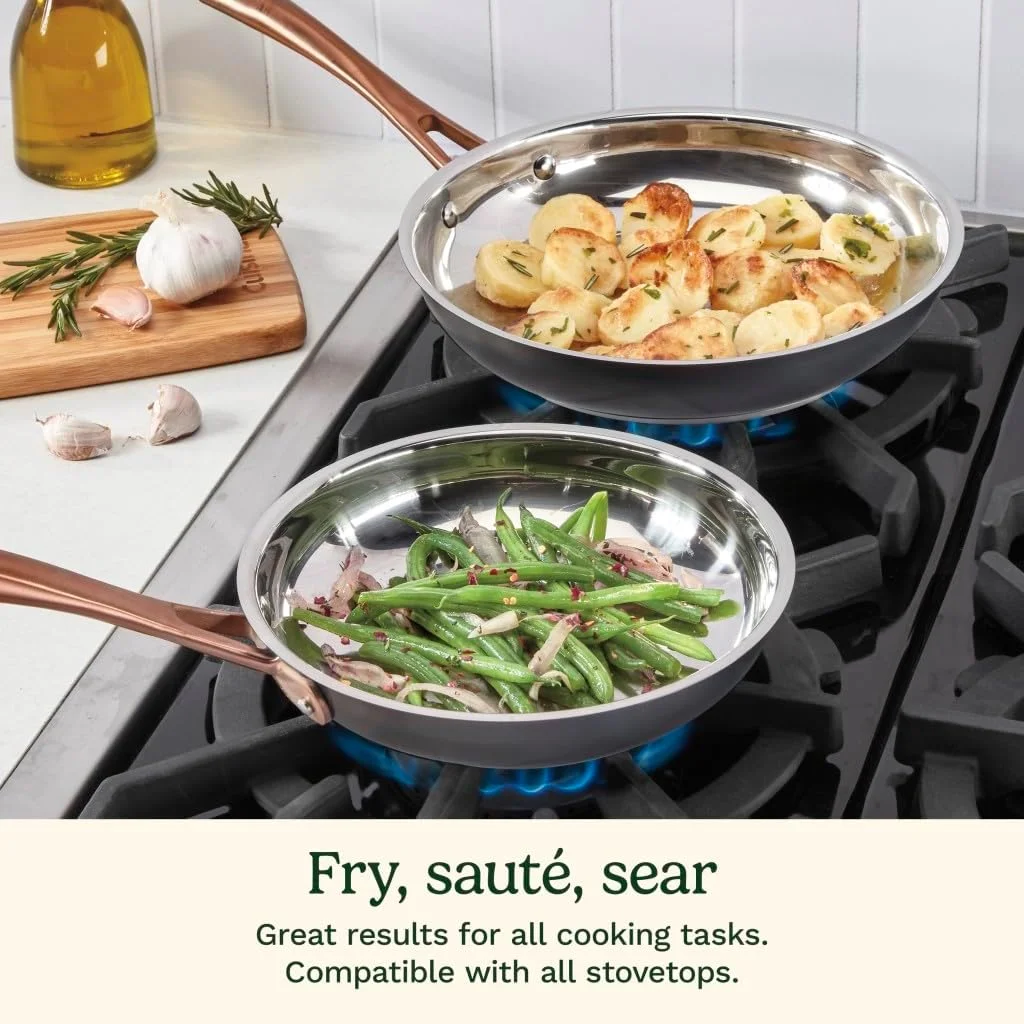 ست تابه دو تکه مشکی مات Cuisinart Elegance، شامل تابه های 8 و 10 اینچی