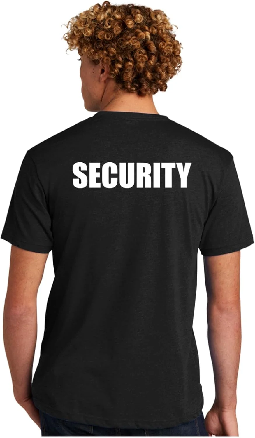 تی شرت لباس فرم حراست برای رویدادها - پنبه نرم ممتاز - چاپ بادوام - سایزبندی униsex - مشکی