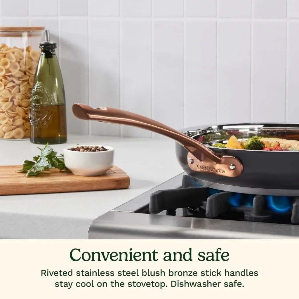 ست تابه دو تکه مشکی مات Cuisinart Elegance، شامل تابه های 8 و 10 اینچی