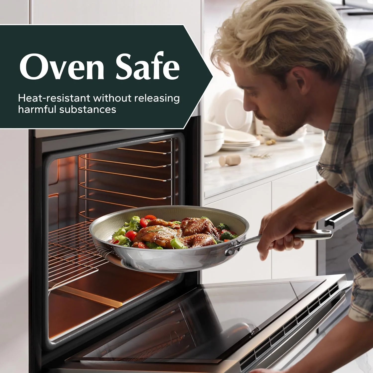 ست ماهیتابه نچسب هیبریدی Redchef، سایز 24 و 28 سانتی متر، مجموعه 2 عددی، ماهیتابه سرامیکی استیل سه لایه با دسته خنک، غیر سمی، قابل شستشو در ماشین ظرفشویی، سازگار با تمام اجاق گازها (بژ) ست ماهیتابه نچسب هیبریدی Redchef، سایز 24 و 28 سانتی متر، مجموعه 2 عددی، ماهیتابه سرامیکی استیل سه لایه با دسته خنک، غیر سمی، قابل شستشو در ماشین ظرفشویی، سازگار با تمام اجاق گازها (بژ)