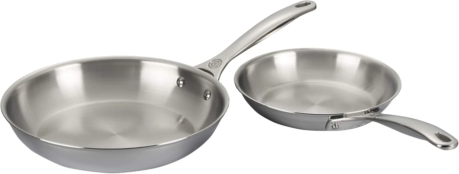 ست دو تایی تابه استیل سه لایه Le Creuset، (تابه 8 اینچی و تابه 10 اینچی) ست دو تایی تابه استیل سه لایه Le Creuset، (تابه 8 اینچی و تابه 10 اینچی)