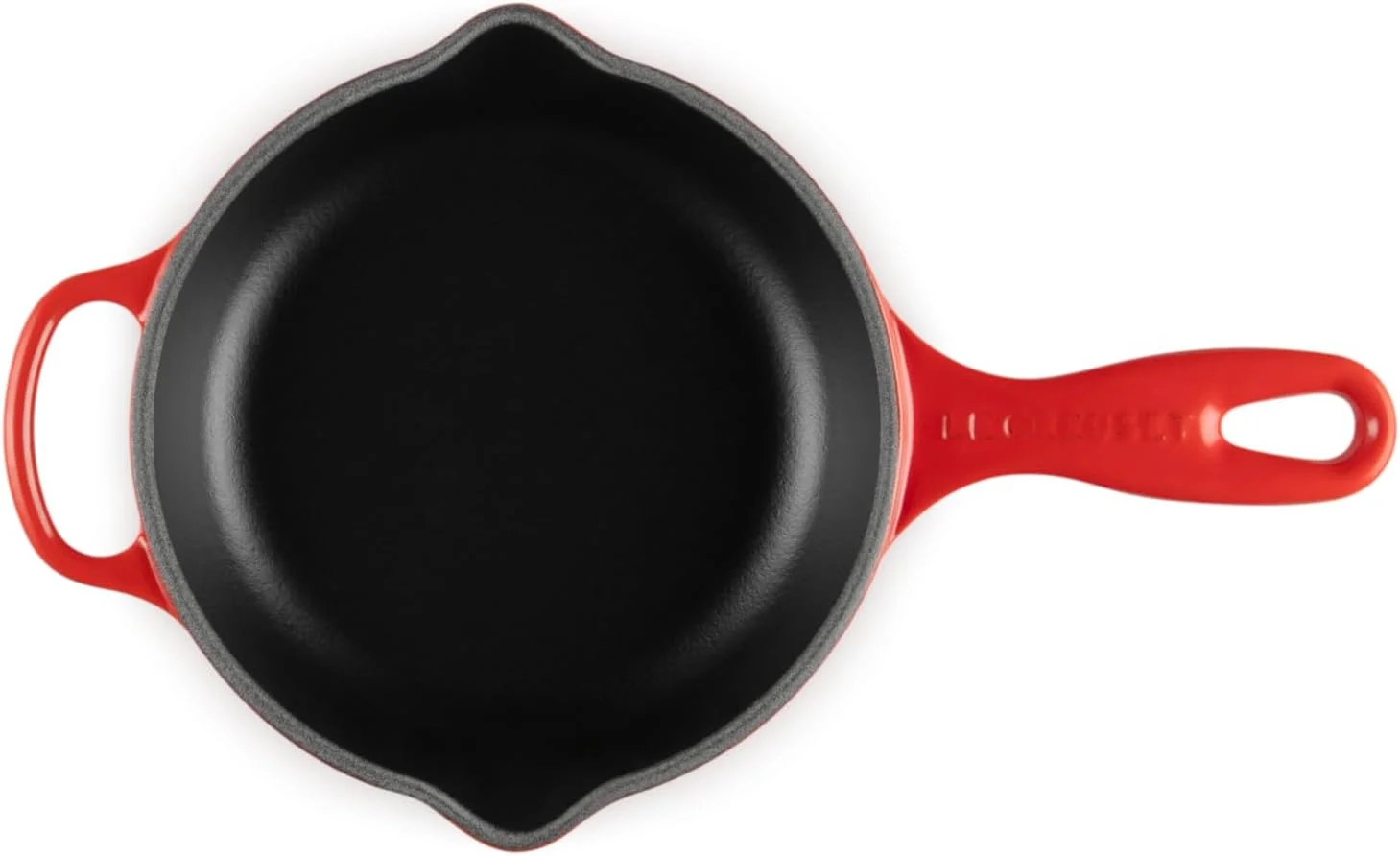 تابه چدنی لعاب دار دسته آهنی Le Creuset مدل Signature، 16 سانتی متر (0.5 لیتر)، رنگ گیلاسی