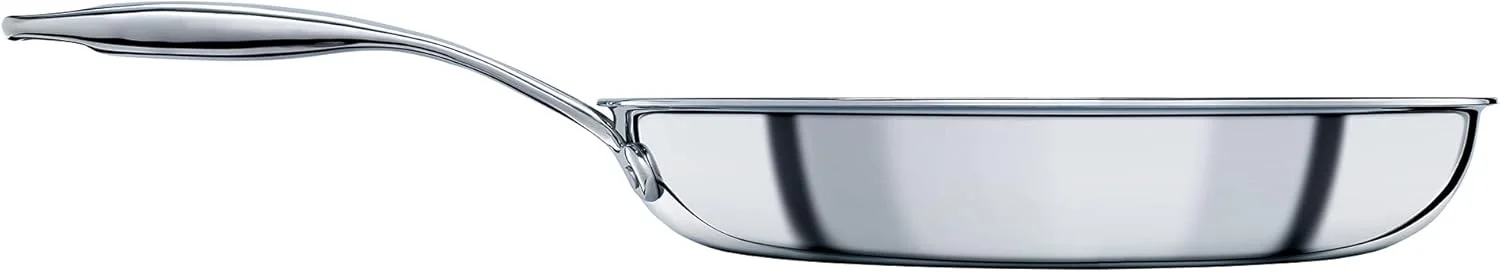 تابه استیل ضد زنگ سیرکولون SteelShield سایز 28 سانتی متر - تابه القایی با نچسب هیبریدی، ایمن برای استفاده با ابزار فلزی، قابل استفاده در فر و ماشین ظرفشویی