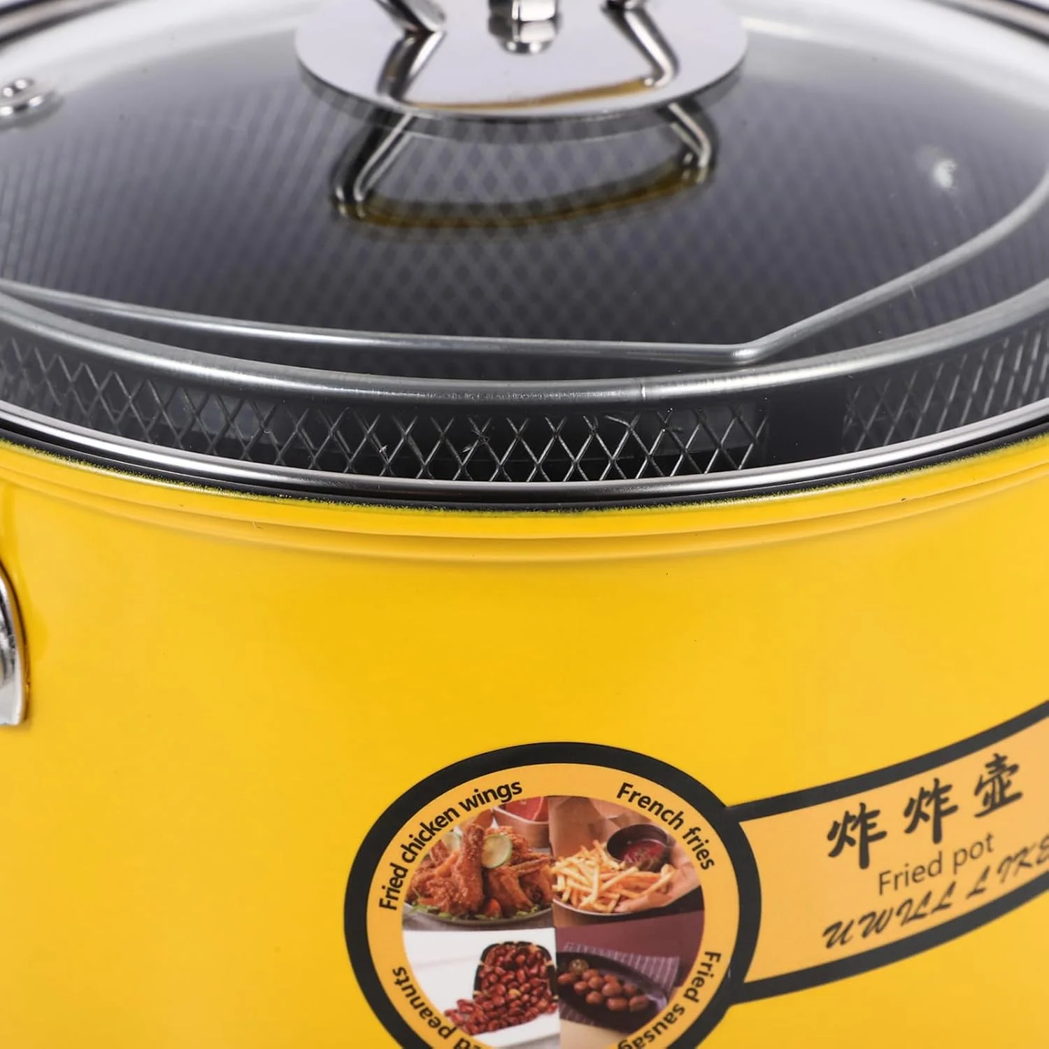 ست سرخ کن COLLBATH شامل 1 عدد سرخ کن با صافی، تابه گریل، تابه نچسب، ووک، تابه تخت، سبد سرخ کردنی، قابلمه سرخ کردنی آشپزخانه، قابلمه استیل، اجاق گاز القایی، شیشه خانگی