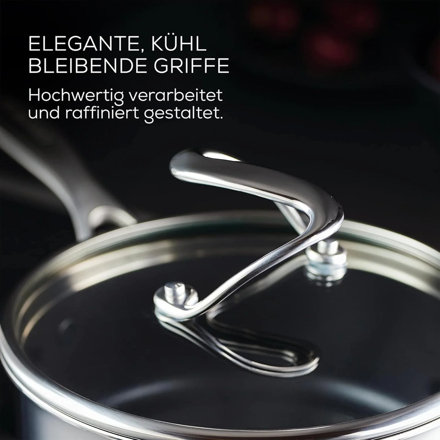 تابه استیل ضد زنگ سیرکولون SteelShield سایز 28 سانتی متر - تابه القایی با نچسب هیبریدی، ایمن برای استفاده با ابزار فلزی، قابل استفاده در فر و ماشین ظرفشویی