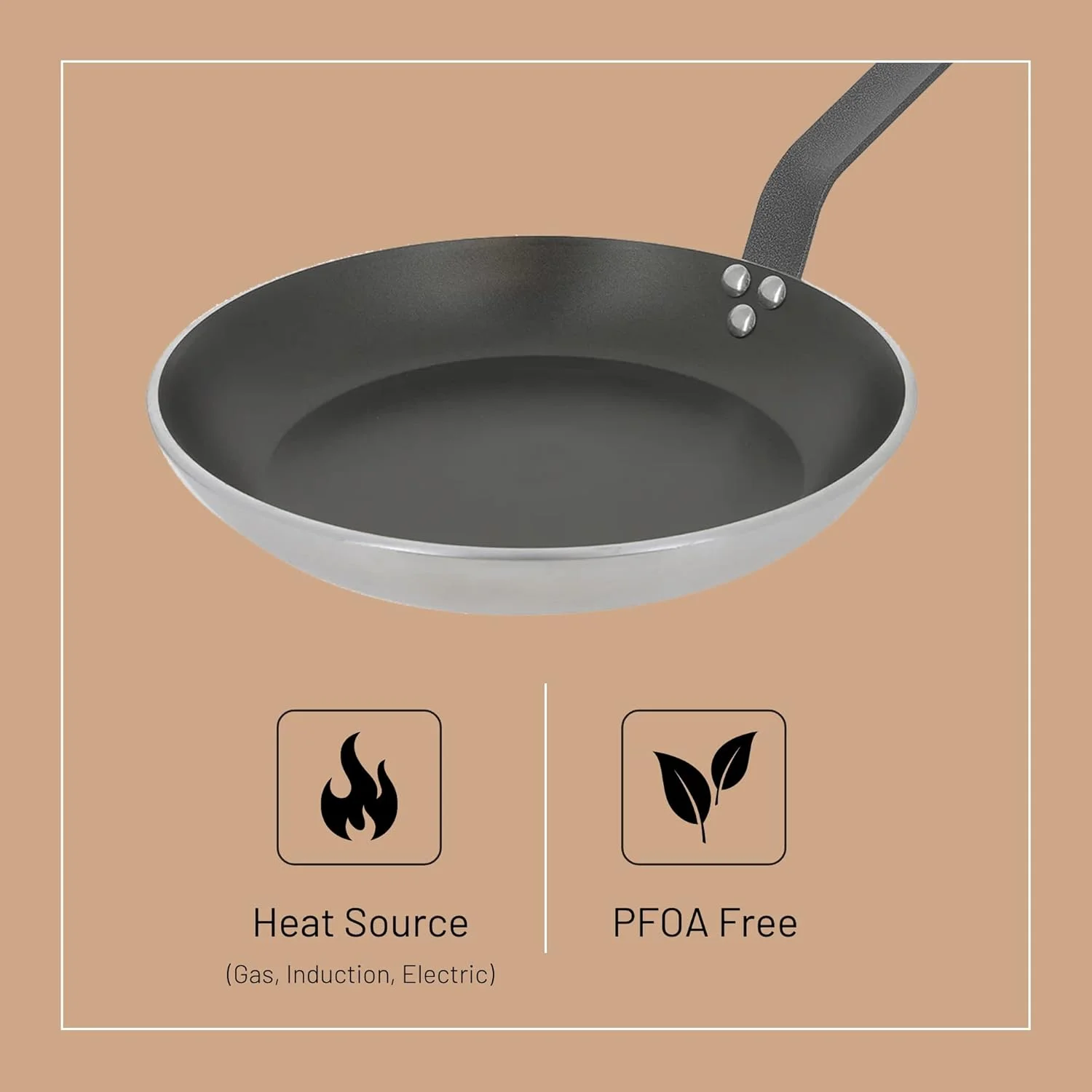 De Buyer - Choc Resto - 5-Layered Round Induction Frying Pan, 24 cm