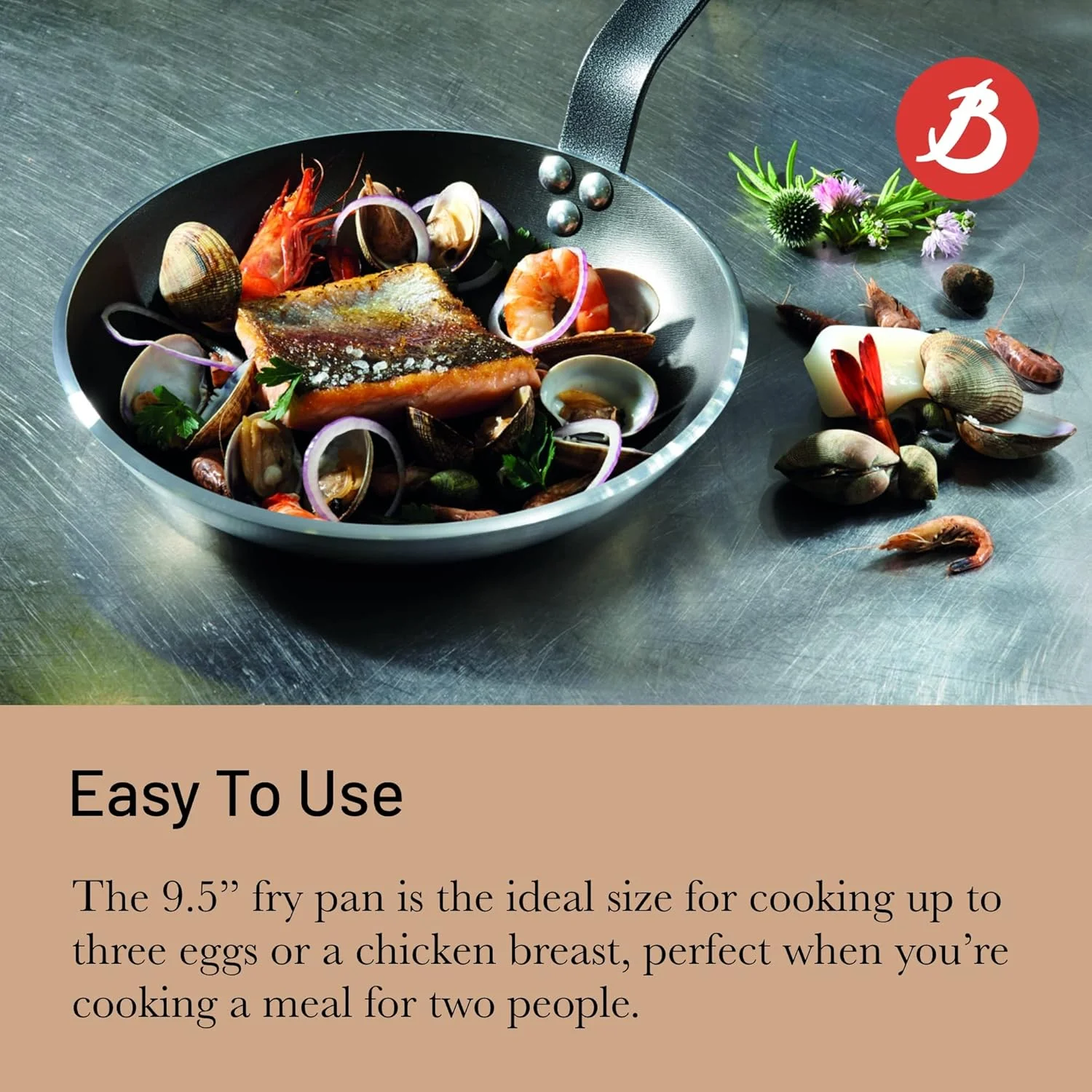 De Buyer - Choc Resto - 5-Layered Round Induction Frying Pan, 24 cm