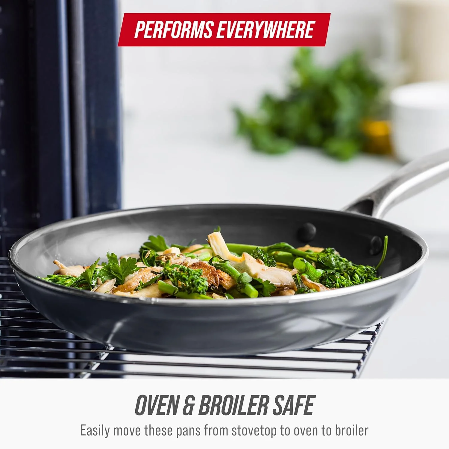 تابه نچسب سرامیکی با روکش الماس آبی Diamond، سایز 8 اینچ، بدون PFAS، قابل شستشو در ماشین ظرفشویی، قابل استفاده در فر، خاکستری تابه نچسب سرامیکی با روکش الماس آبی Diamond، سایز 8 اینچ، بدون PFAS، قابل شستشو در ماشین ظرفشویی، قابل استفاده در فر، خاکستری