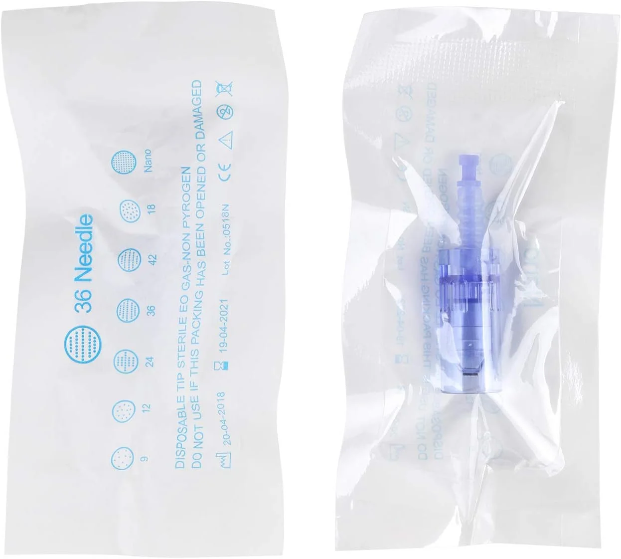 کارتریج سوزن ۳۶ پین درماپن دکتر پن مدل Ultima A6، بسته ۵۰ عددی، قطعه تعویضی یکبار مصرف ۰.۲۵ میلی‌متر