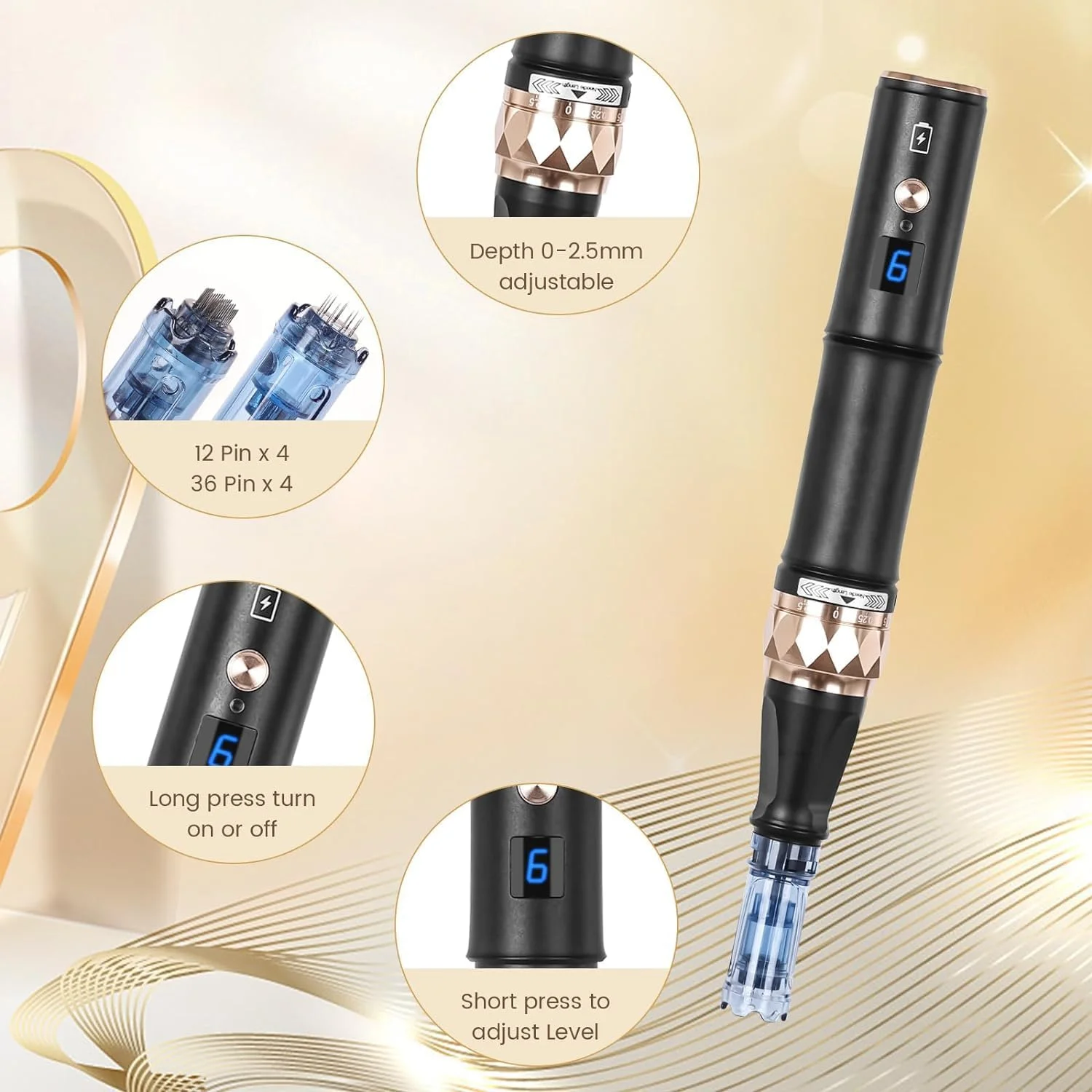 Dr.Pen A8S، قلم میکرونیدلینگ حرفه ای به همراه 18 عدد کارتریج سوزنی جایگزین 12 پین و 36 پین، درماپن، حالت بی سیم یا با سیم، 2 ماژول، 6 سطح سرعت و عمق قابل تنظیم 0-2.5 میلی متر Dr.Pen A8S، قلم میکرونیدلینگ حرفه ای به همراه 18 عدد کارتریج سوزنی جایگزین 12 پین و 36 پین، درماپن، حالت بی سیم یا با سیم، 2 ماژول، 6 سطح سرعت و عمق قابل تنظیم 0-2.5 میلی متر