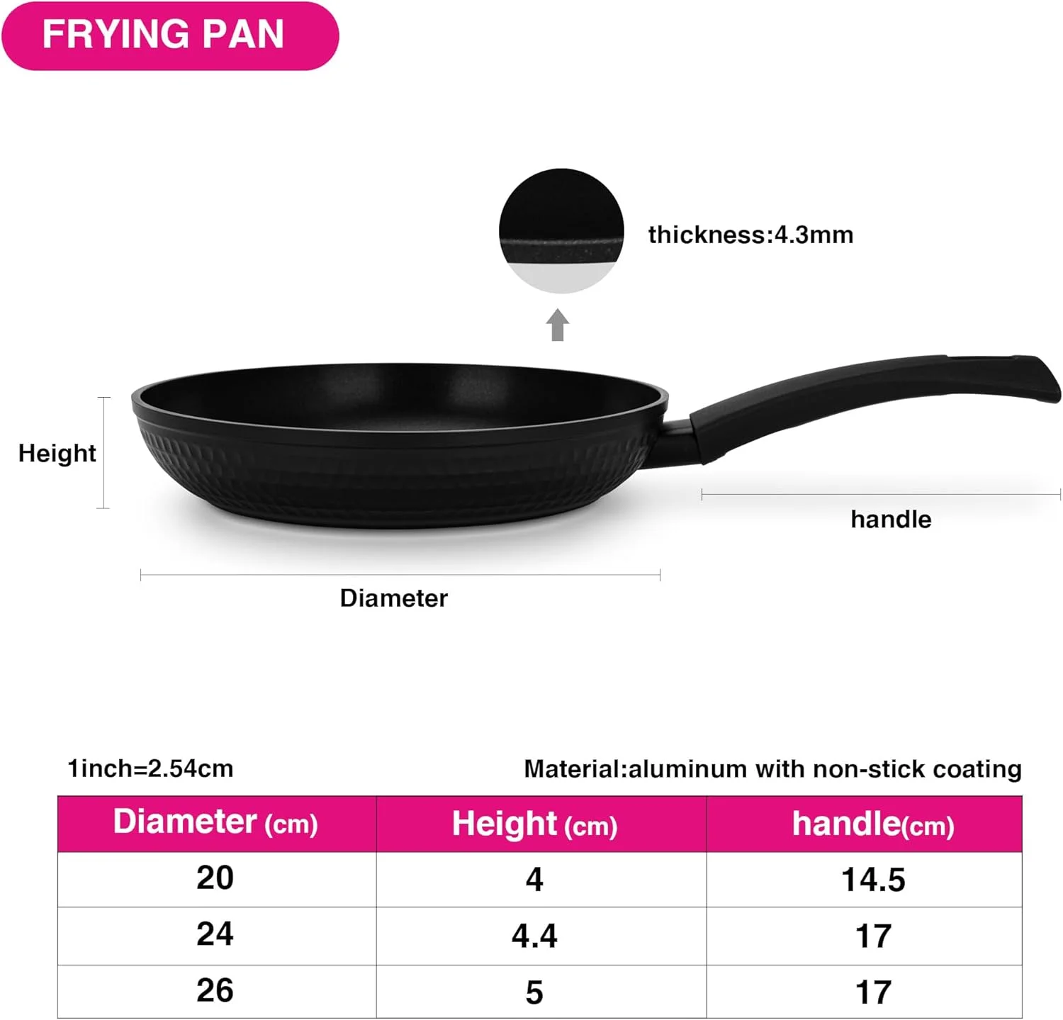 تابه فیسمن سایز 20 سانتی متر، تابه آلومینیومی نچسب سری Favorite | پوشش Greblon G2 تکنولوژی آلمان | سازگار با اجاق القایی | دسته باکالیت | تابه با طراحی چکش کاری شده