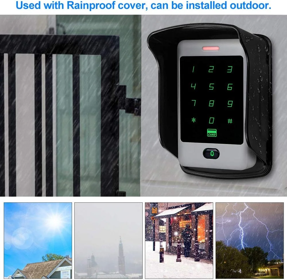 کاور پلاستیکی ضد آب FST برای سیستم صفحه کلید کنترل دسترسی RFID، محافظ پوسته ضد باران برای زنگ درب وای فای (2 عدد) کاور پلاستیکی ضد آب FST برای سیستم صفحه کلید کنترل دسترسی RFID، محافظ پوسته ضد باران برای زنگ درب وای فای (2 عدد)