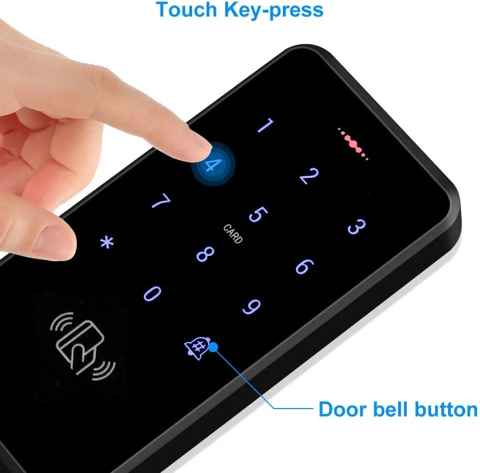 کیت سیستم کنترل دسترسی درب ضد آب HFeng IP68، صفحه کلید کنترل دسترسی RFID با پنل لمسی + قفل مغناطیسی برقی 180 کیلوگرمی + منبع تغذیه + 10 عدد جاسوئیچی کیت سیستم کنترل دسترسی درب ضد آب HFeng IP68، صفحه کلید کنترل دسترسی RFID با پنل لمسی + قفل مغناطیسی برقی 180 کیلوگرمی + منبع تغذیه + 10 عدد جاسوئیچی