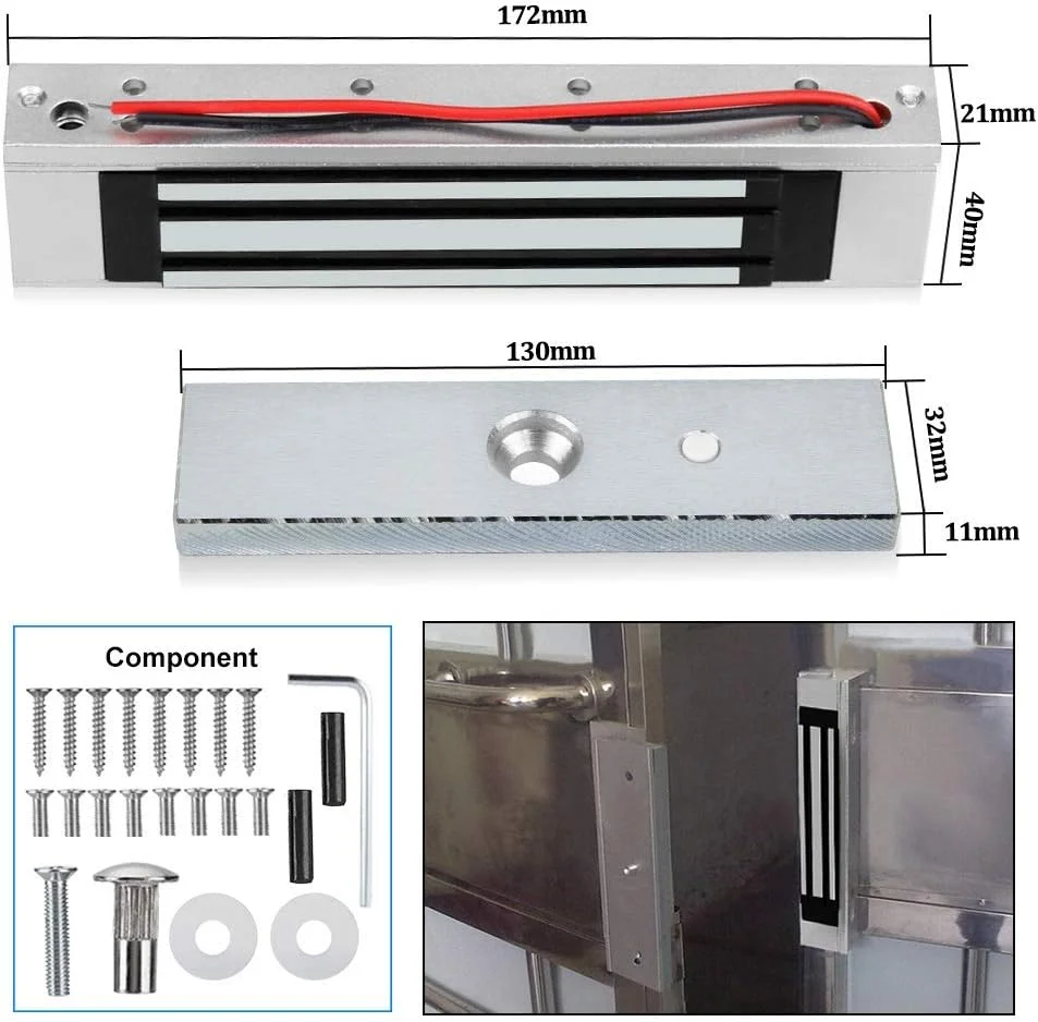 کیت سیستم کنترل دسترسی درب کارتی RFID ضد آب KDL IP68، صفحه کلید مناسب استفاده در فضای باز، ترانسفورماتور منبع تغذیه DC12V، قفل مغناطیسی با نیروی نگهداری 180 کیلوگرم / 350 پوند به همراه دکمه خروج، جاسوئیچی کارتی 125 کیلوهرتز کیت سیستم کنترل دسترسی درب کارتی RFID ضد آب KDL IP68، صفحه کلید مناسب استفاده در فضای باز، ترانسفورماتور منبع تغذیه DC12V، قفل مغناطیسی با نیروی نگهداری 180 کیلوگرم / 350 پوند به همراه دکمه خروج، جاسوئیچی کارتی 125 کیلوهرتز