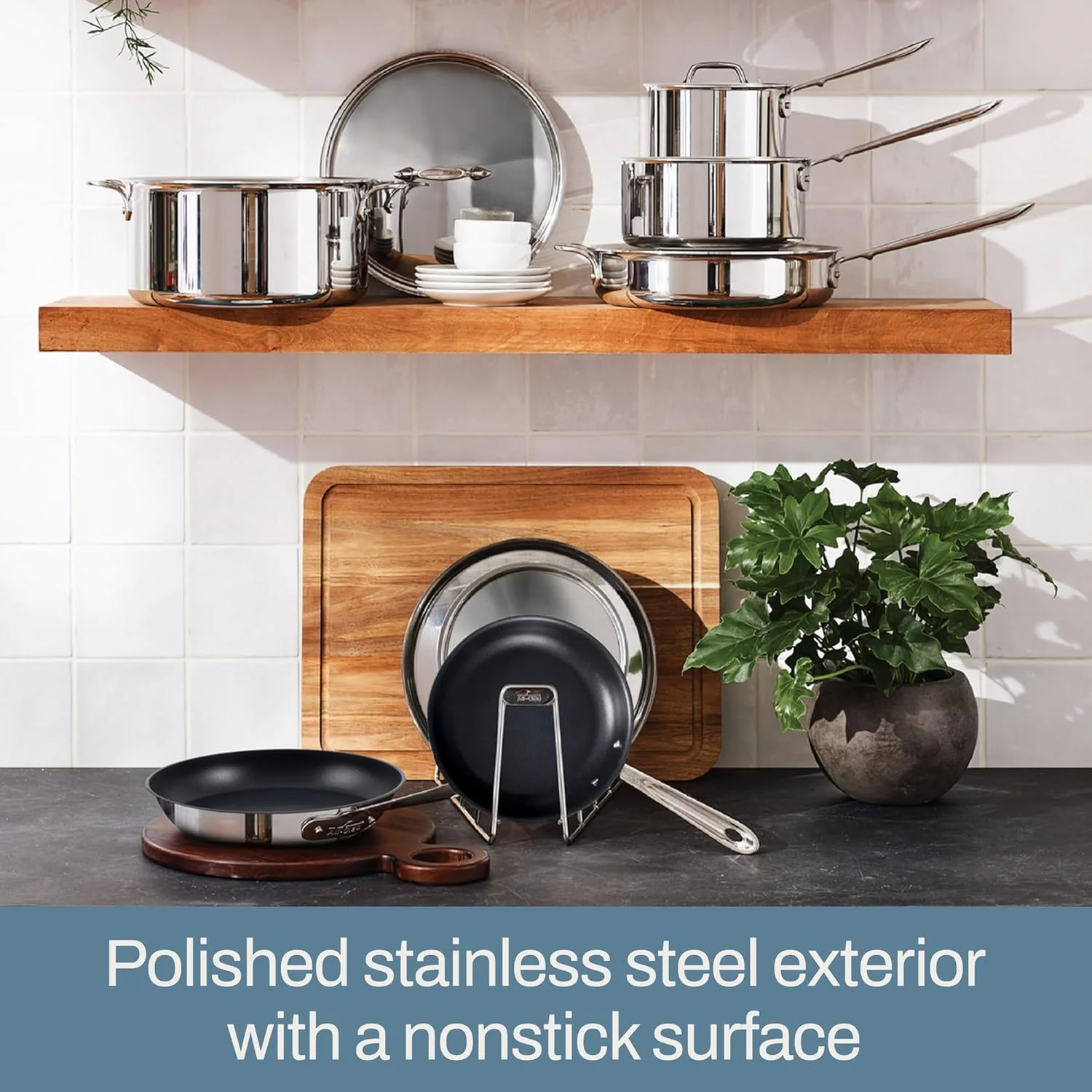 تابه نچسب سه لایه All-Clad D3 Pro، تابه سرخ کن، سایز 10 اینچ