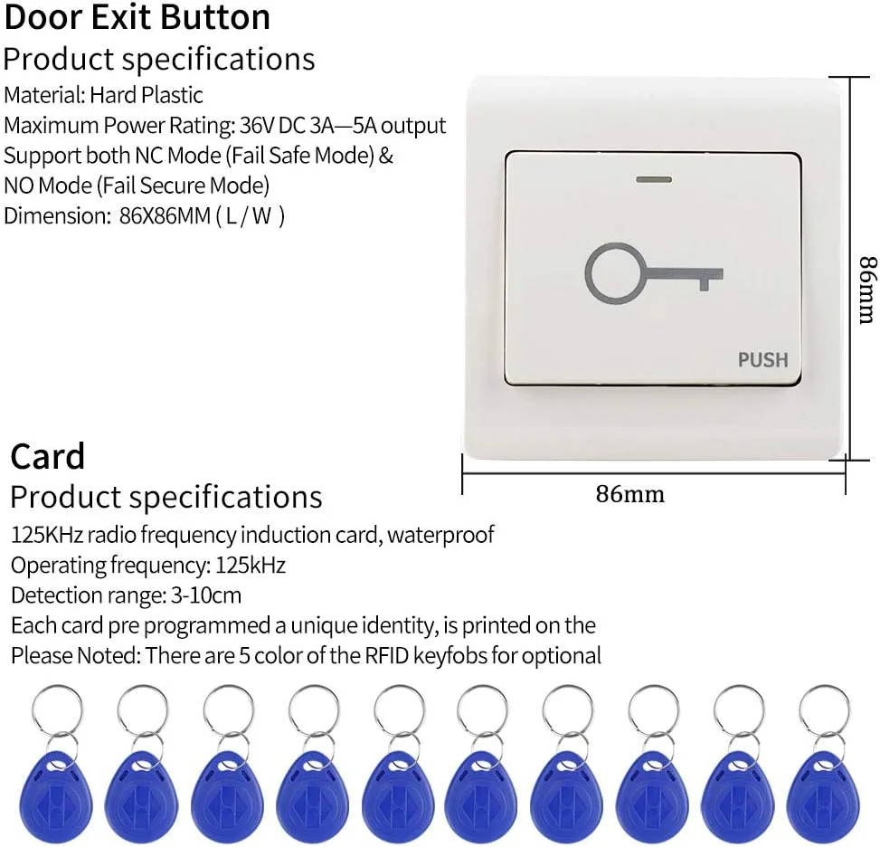 کیت سیستم کنترل دسترسی درب کارتی RFID ضد آب KDL IP68، صفحه کلید مناسب استفاده در فضای باز، ترانسفورماتور منبع تغذیه DC12V، قفل مغناطیسی با نیروی نگهداری 180 کیلوگرم / 350 پوند به همراه دکمه خروج، جاسوئیچی کارتی 125 کیلوهرتز کیت سیستم کنترل دسترسی درب کارتی RFID ضد آب KDL IP68، صفحه کلید مناسب استفاده در فضای باز، ترانسفورماتور منبع تغذیه DC12V، قفل مغناطیسی با نیروی نگهداری 180 کیلوگرم / 350 پوند به همراه دکمه خروج، جاسوئیچی کارتی 125 کیلوهرتز